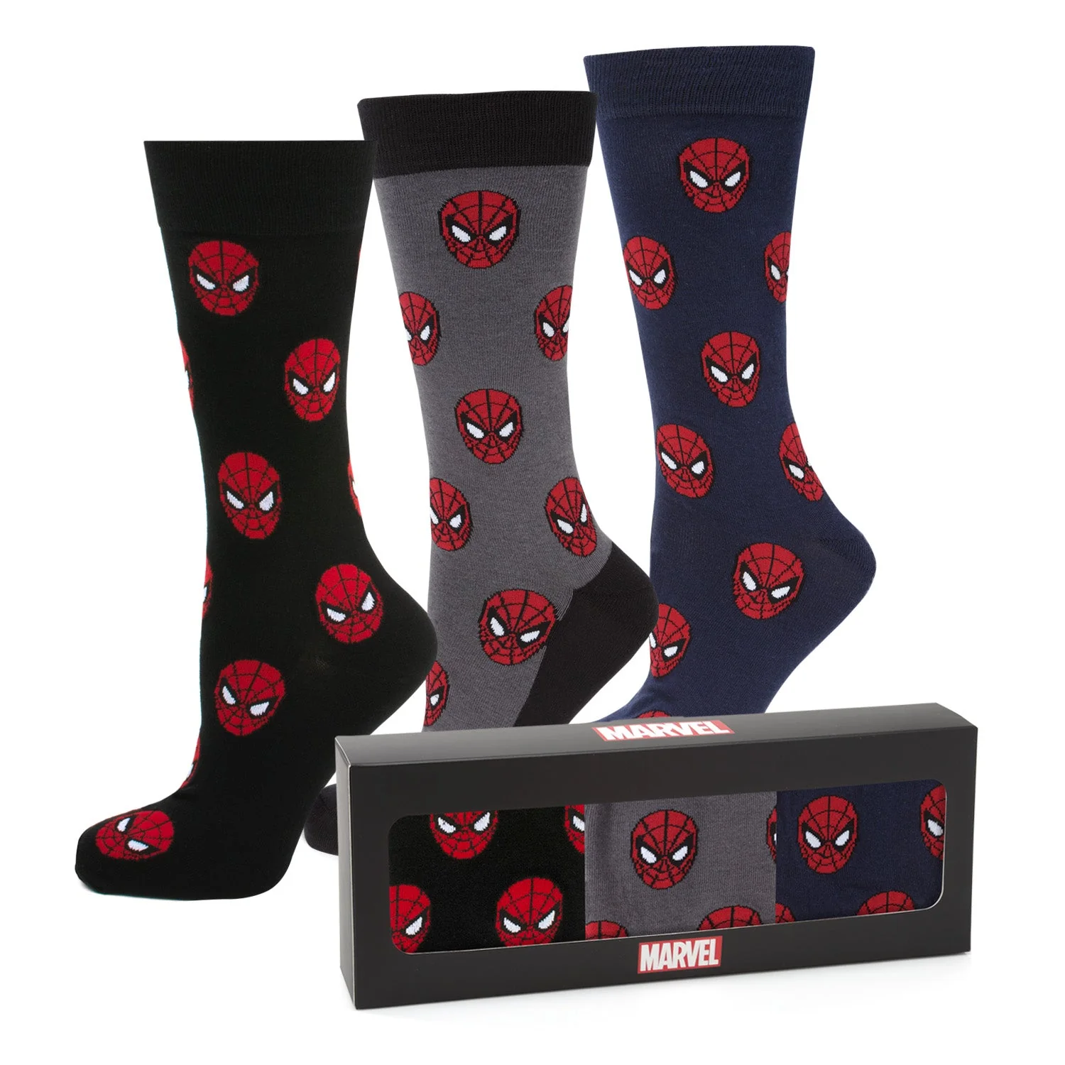 Marvel Spider-Man 3 Pack Socks and Lapel Pin Gift Set - Image 2