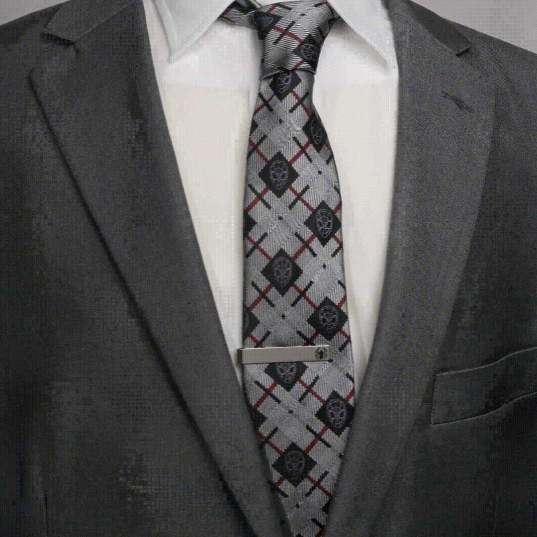 Marvel Spider-Man Plaid Black Men's Tie - Image 6