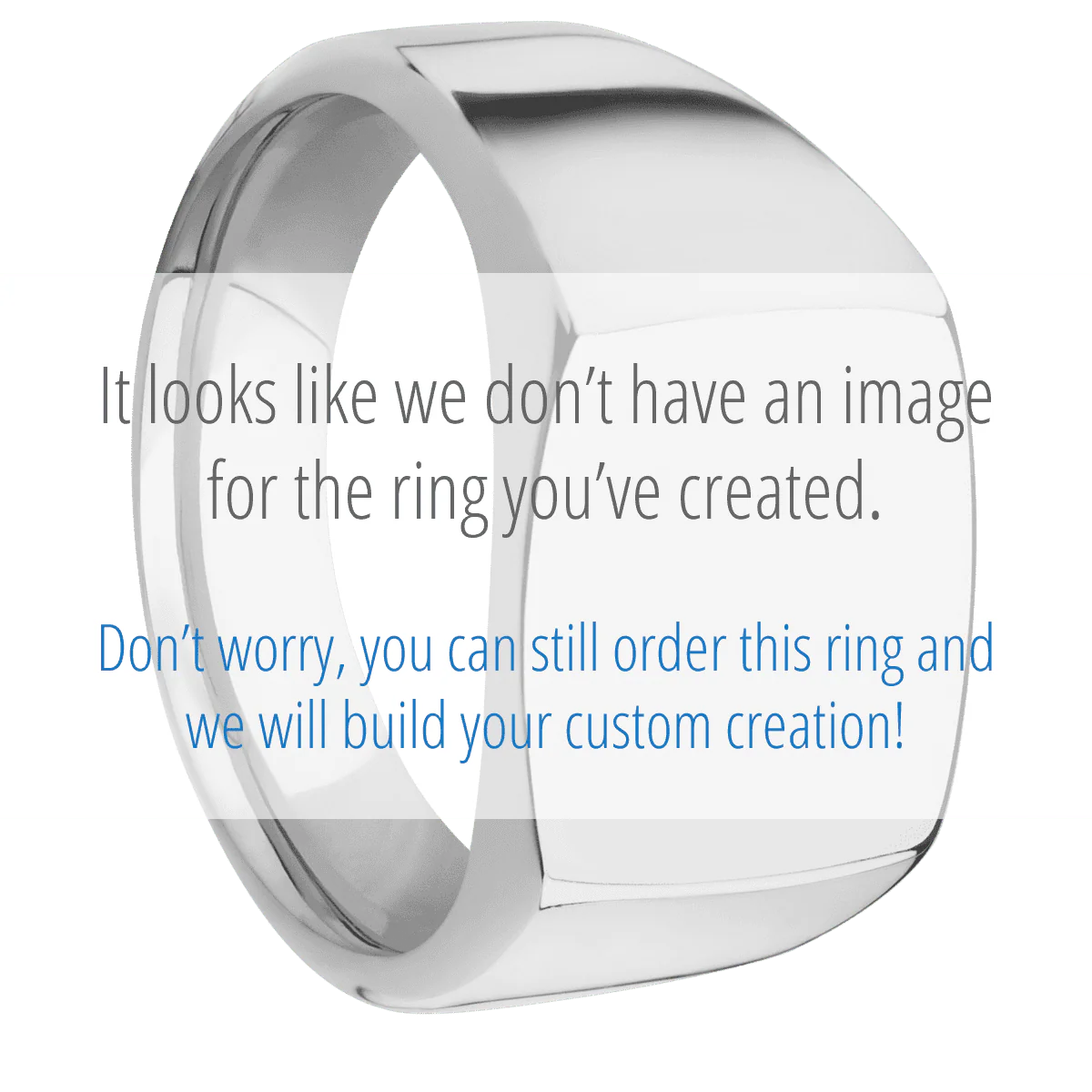 Medium Cushion signet ring (14x14mm) in Titanium, with a Wide style band, a Black Dino Bone inlay.