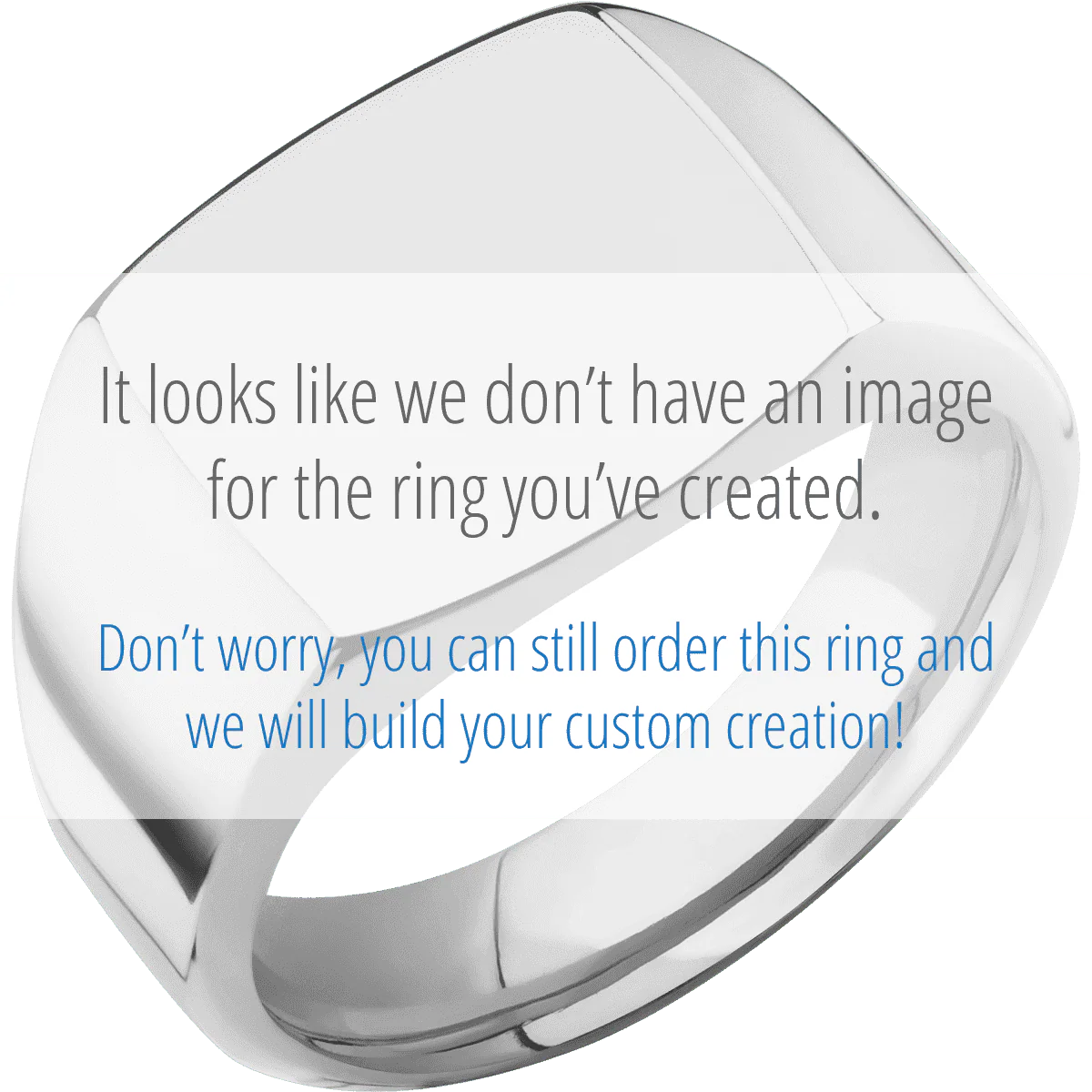 Medium Cushion signet ring (14x14mm) in Titanium, with a Wide style band, a Black Dino Bone inlay. - Image 2
