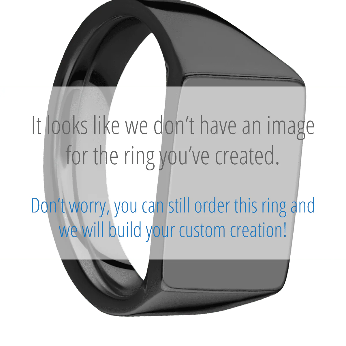 Medium Horizontal Rectangle signet ring (16x11.5mm) in Zirconium, with a Wide style band, a Blood Stone inlay.
