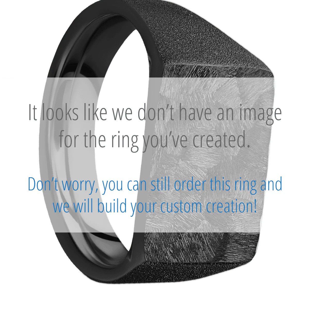 Medium Horizontal Rectangle signet ring (16x11.5mm) in Zirconium, with a Wide style band, a Red Dino Bone inlay.