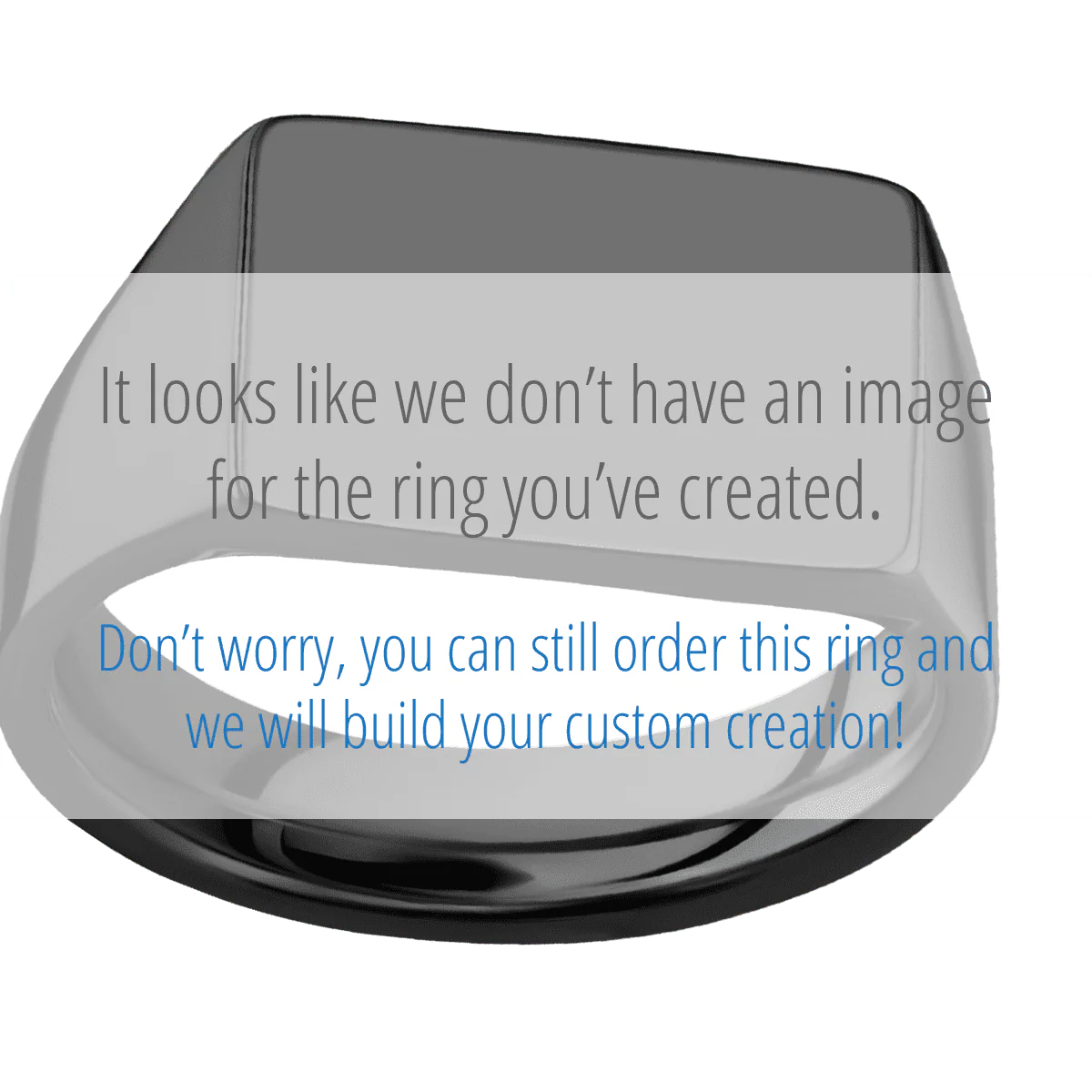 Medium Horizontal Rectangle signet ring (16x11.5mm) in Zirconium, with a Wide style band, a Teak inlay. - Image 3