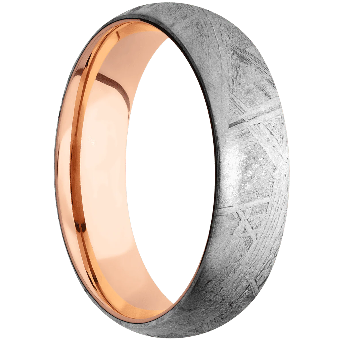 Meteorite + None Finish + 14K Rose Gold
