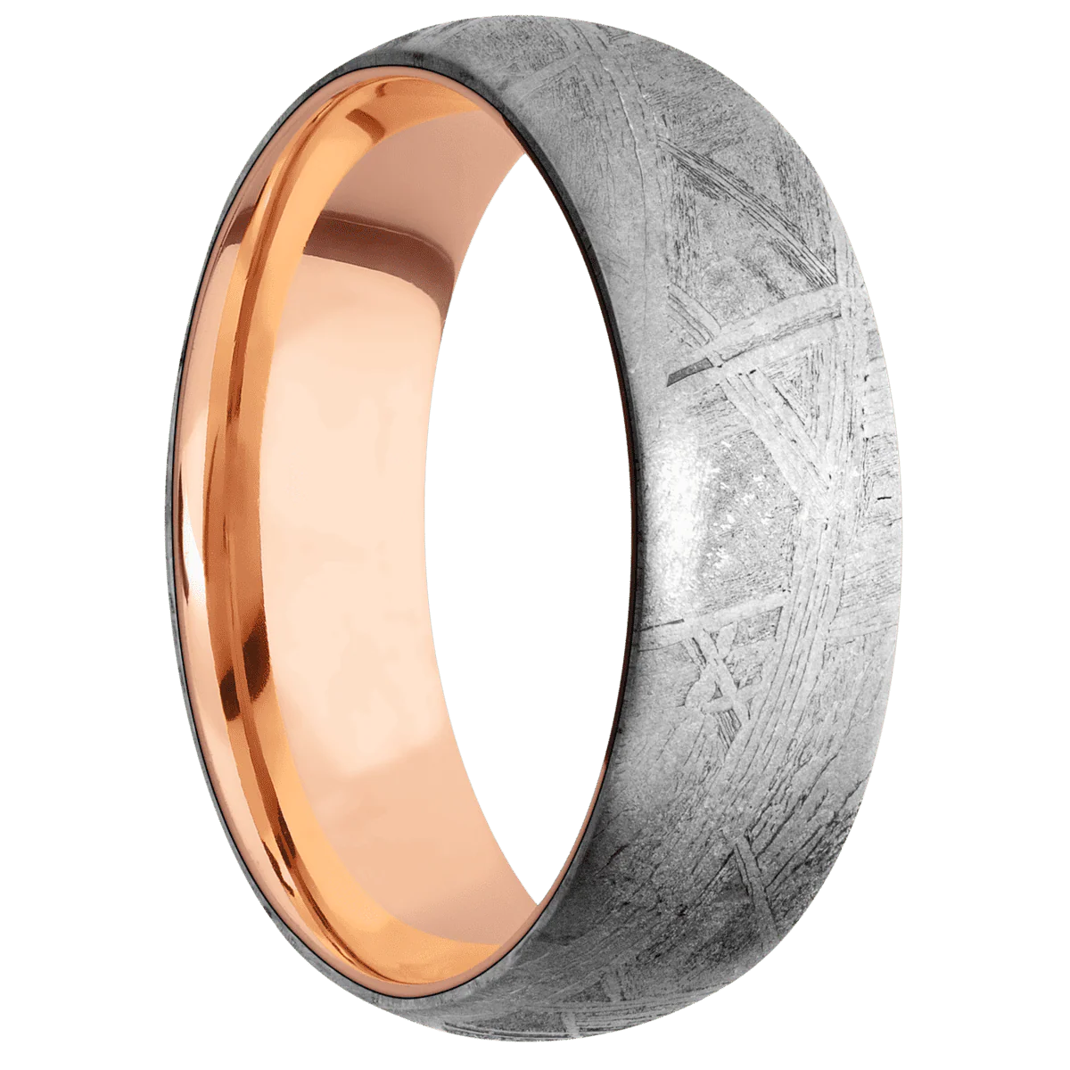Meteorite + None Finish + 14K Rose Gold