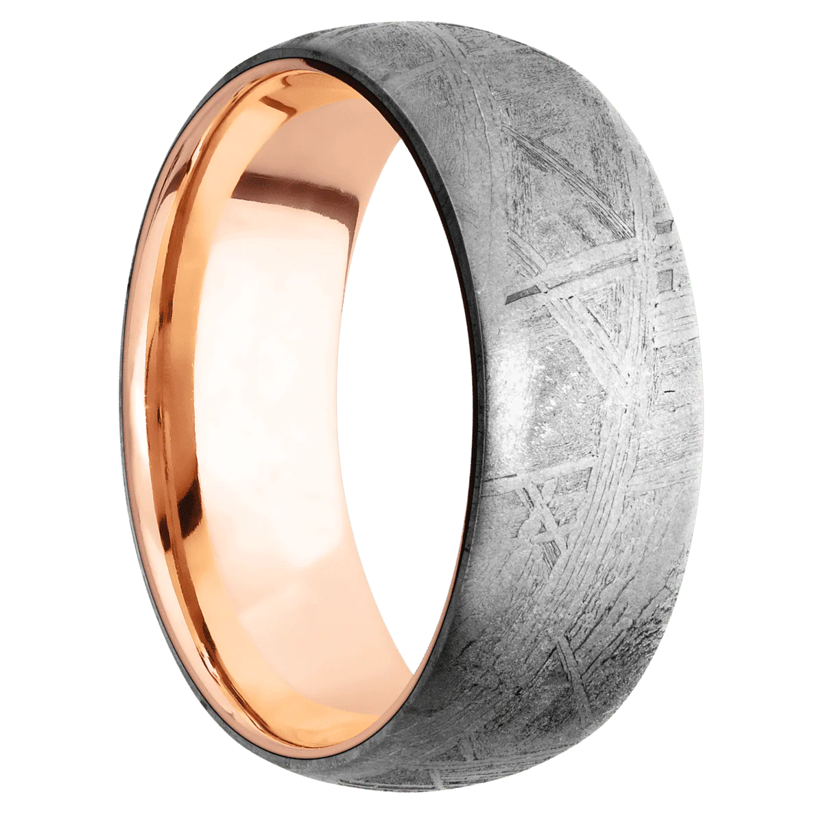 Meteorite + None Finish + 14K Rose Gold