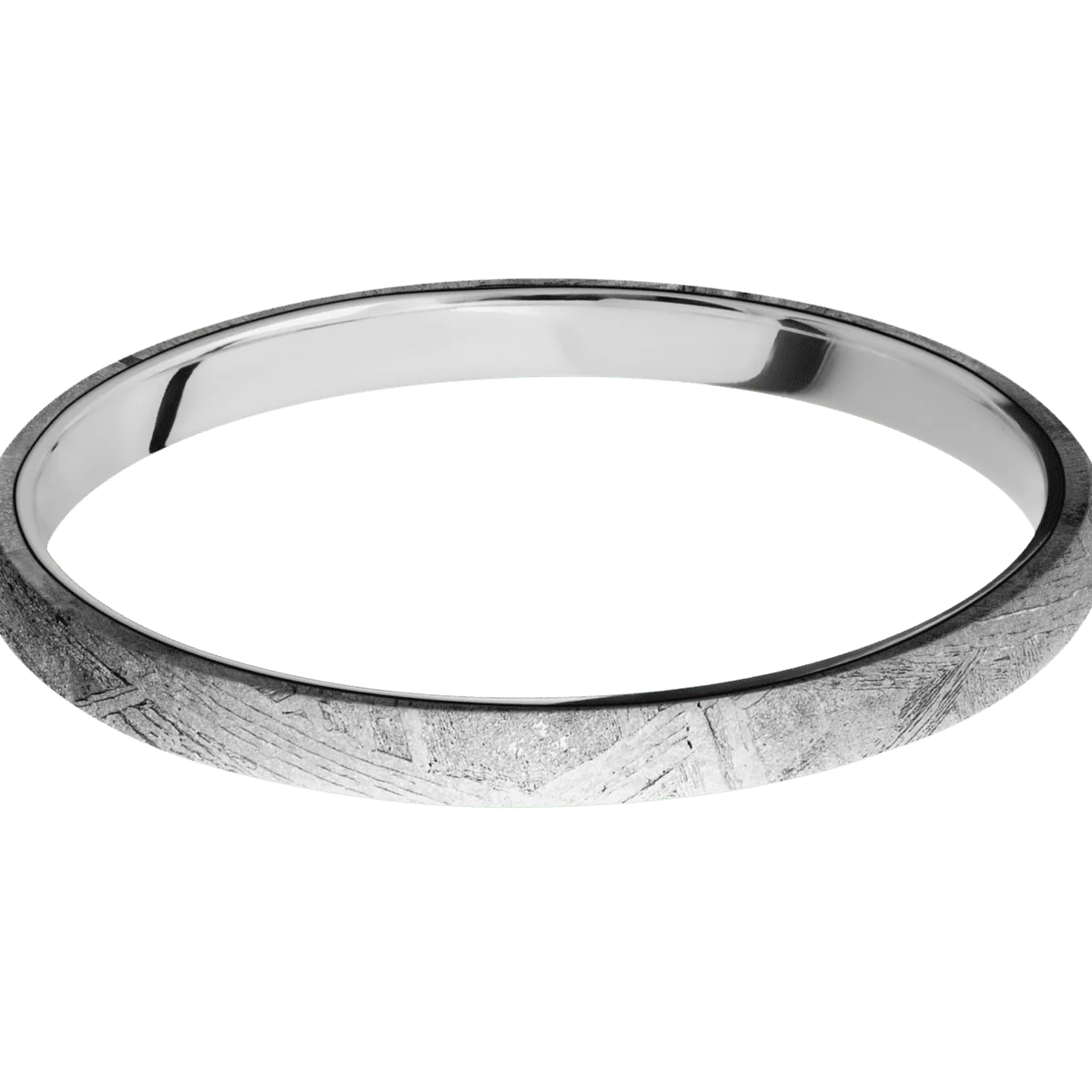 Meteorite + None Finish + 14K White Gold - Image 3