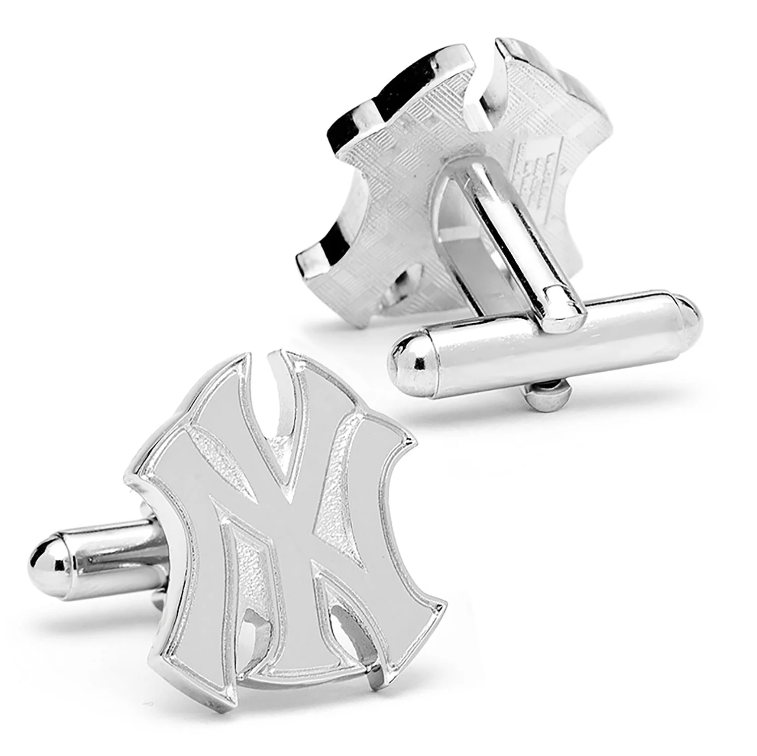 MLB New York Yankees Silver Logo Cufflinks - Image 2
