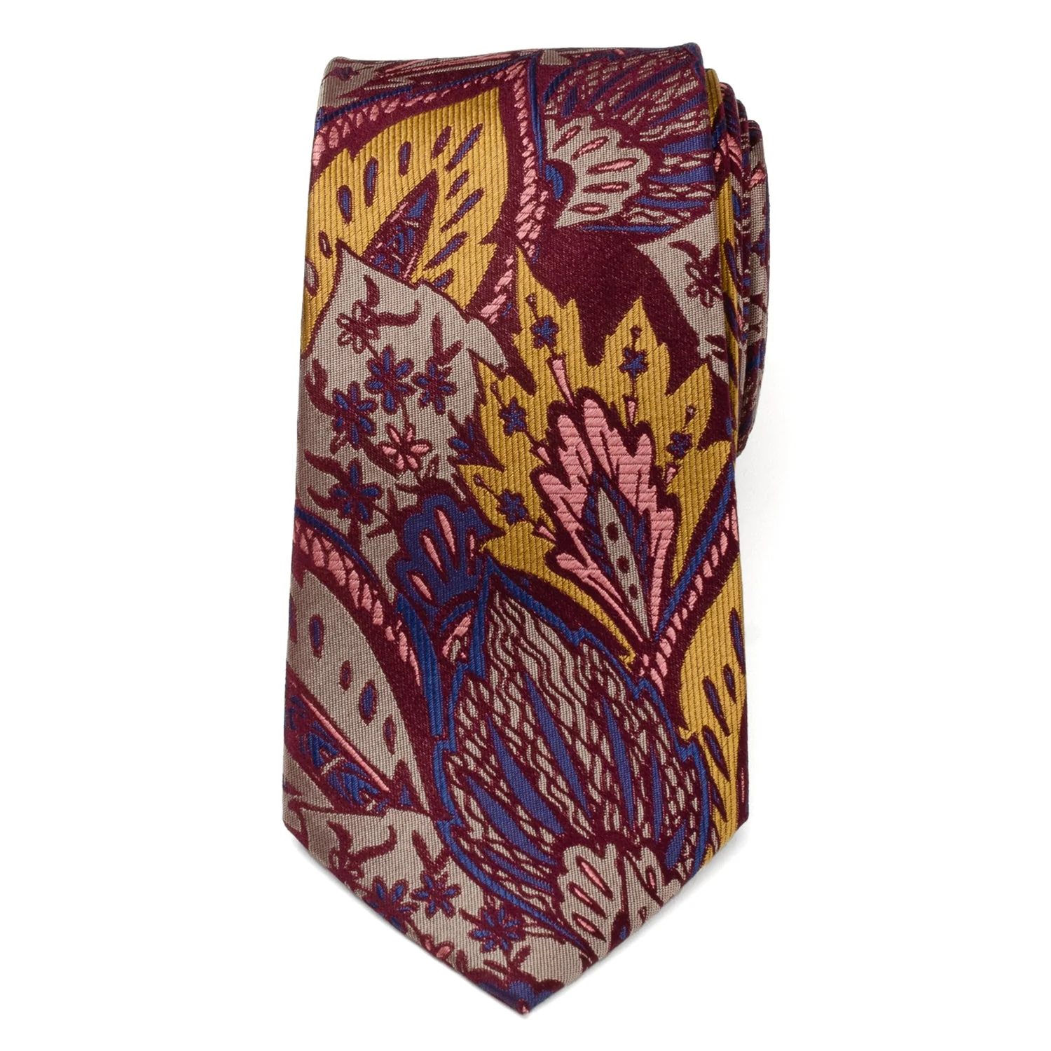 Multi Brown Patterned Men's Tie - Image 3