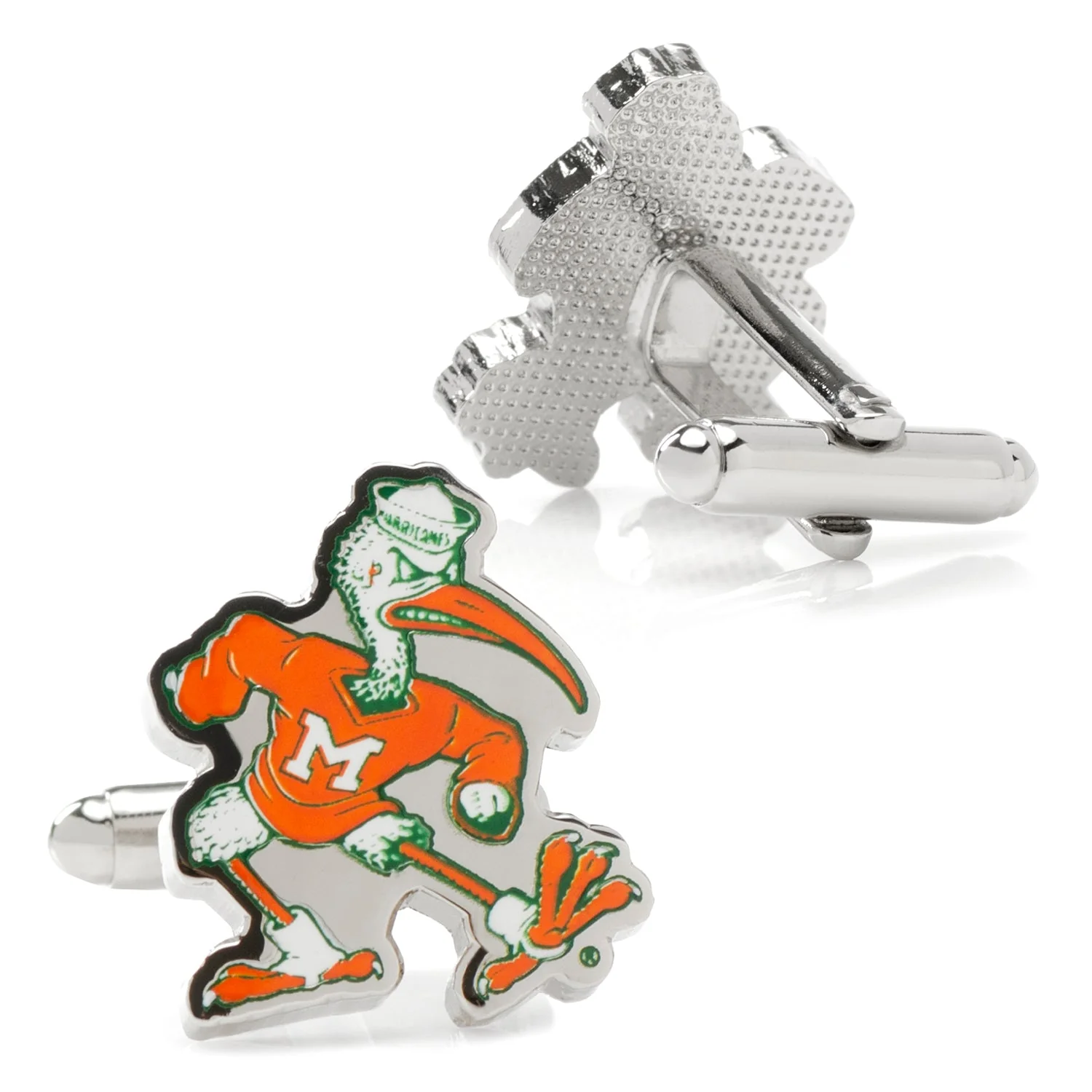 NCAA University of Miami Hurricanes Throwback Cufflinks - Image 2