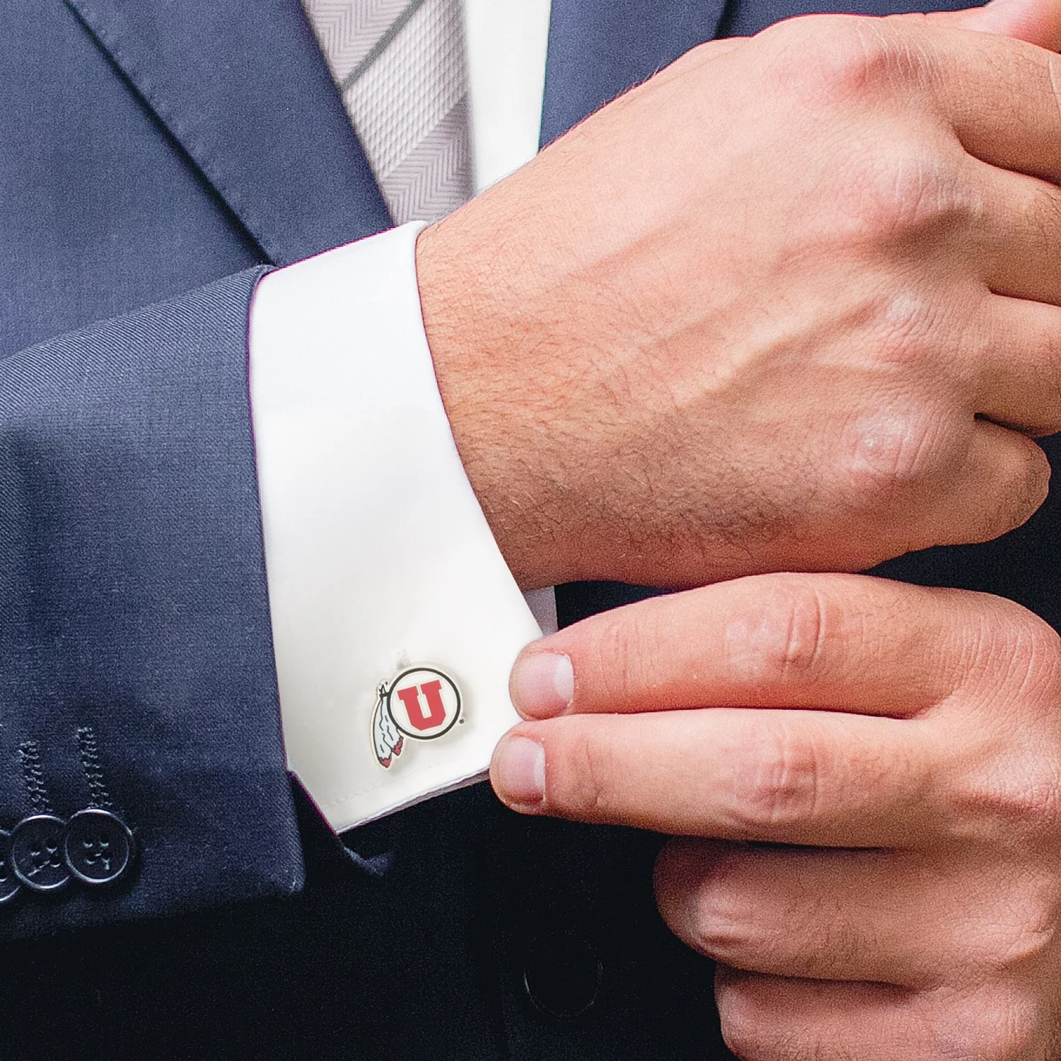 NCAA University of Utah Utes Cufflinks - Image 2