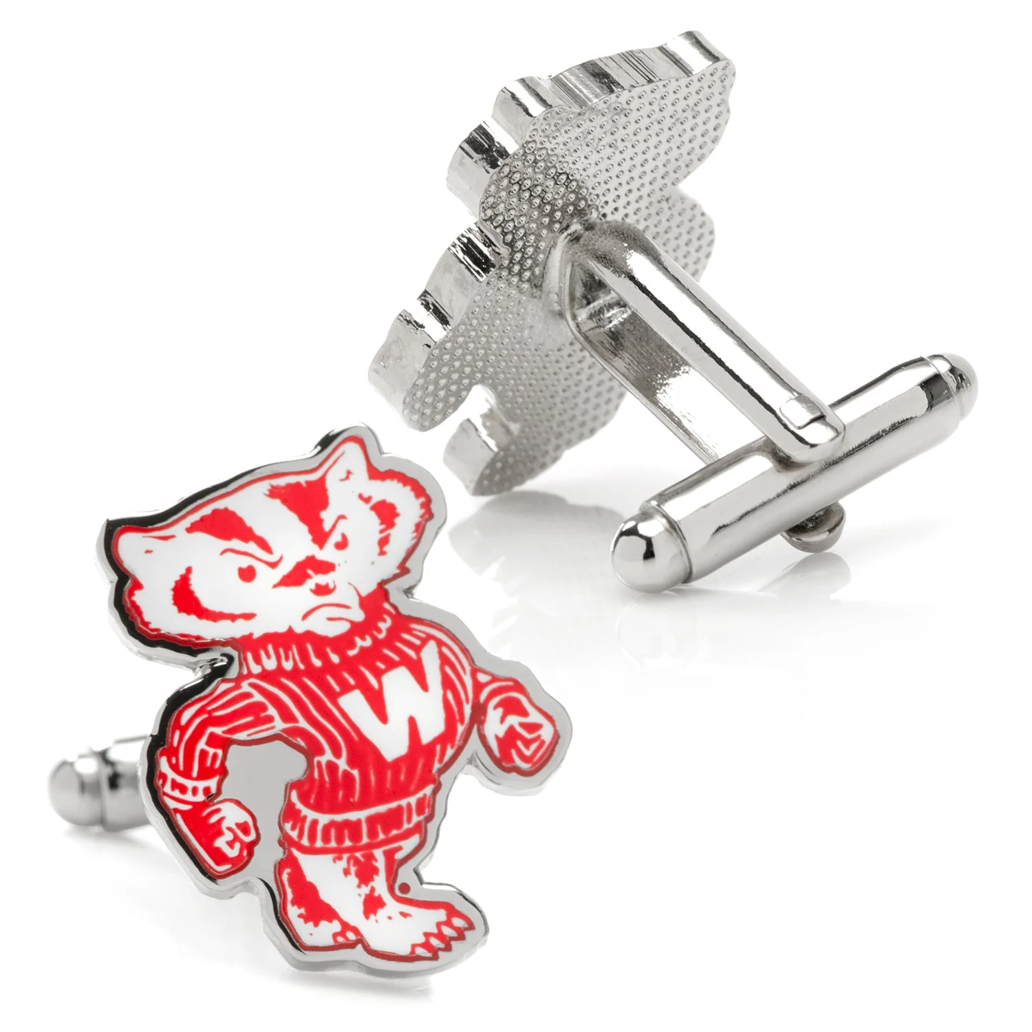 NCAA University of Wisconsin Badgers Throwback Cufflinks - Image 2