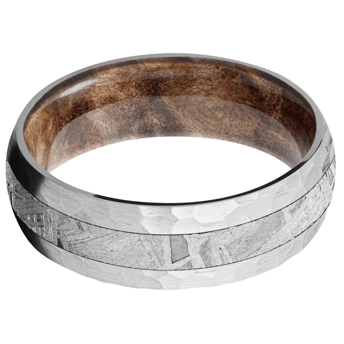 Palladium Silver + Hammer Finish + Maple Burl - Image 3
