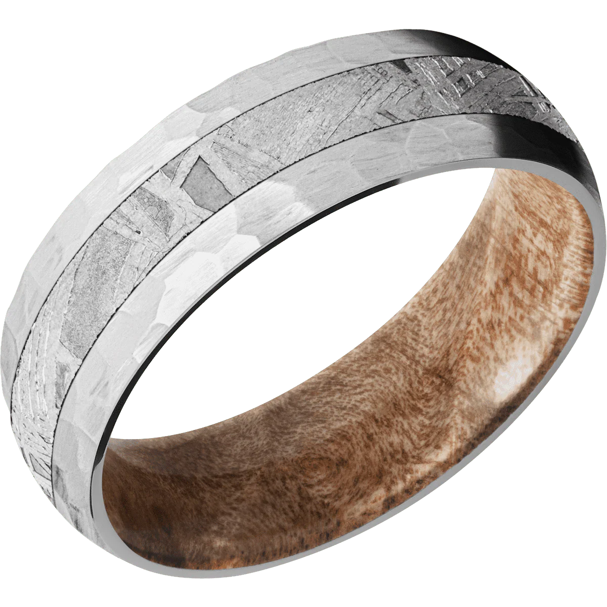 Palladium Silver + Hammer Finish + Maple Burl - Image 2