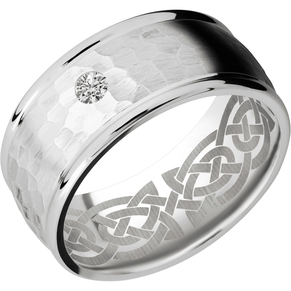 Palladium Silver + Hammer , Polish Finish - Image 2
