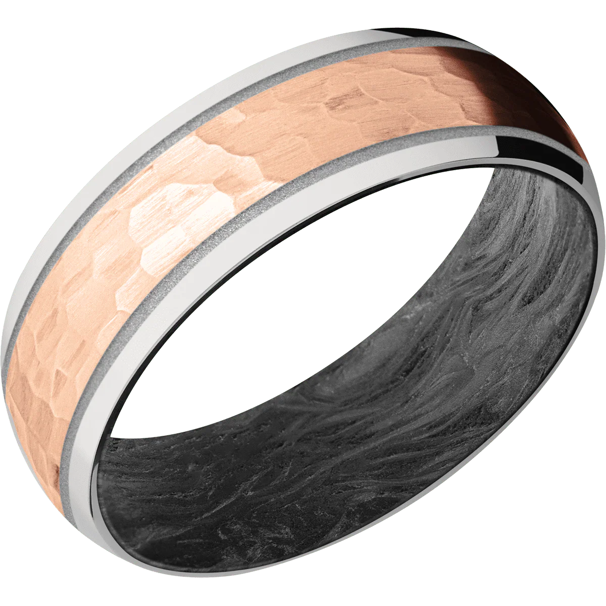 Palladium Silver + Polish Finish + Forged Carbon Fiber - Image 2