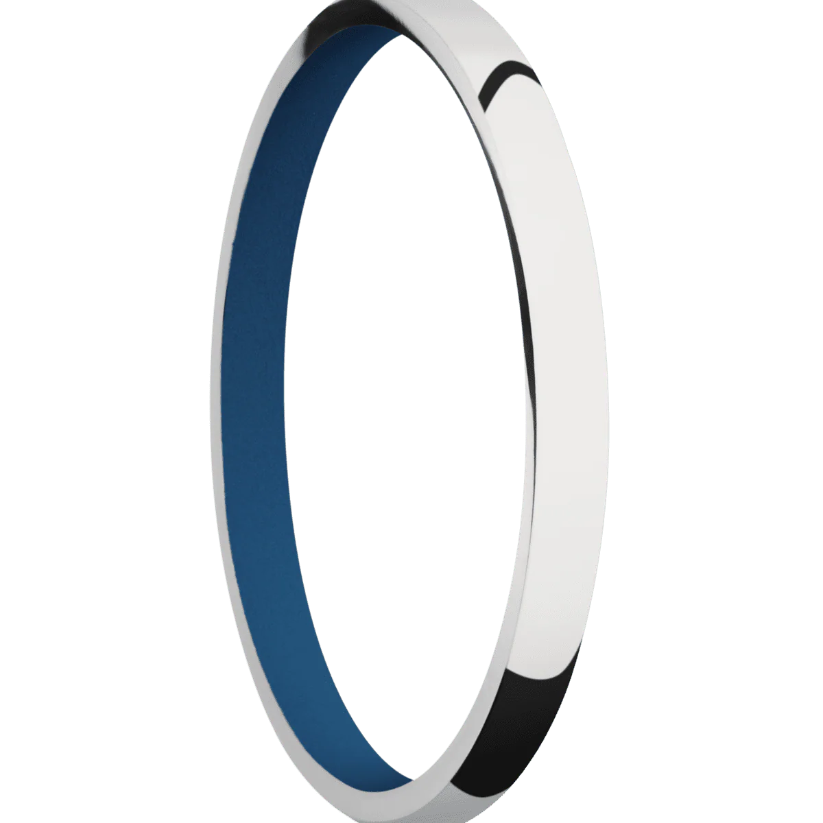 Palladium Silver + Polish Finish + Ridgeway Blue