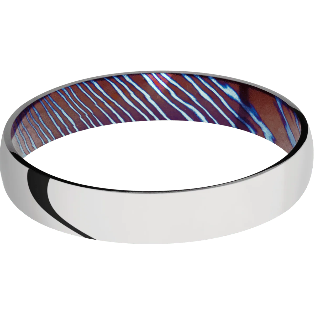 Palladium Silver + Polish Finish + Titanium Damascus - Image 3
