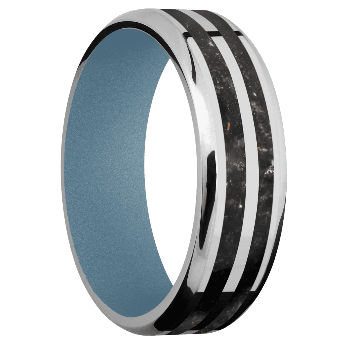 Palladium Silver + Polish , Polish Finish + Polar Blue