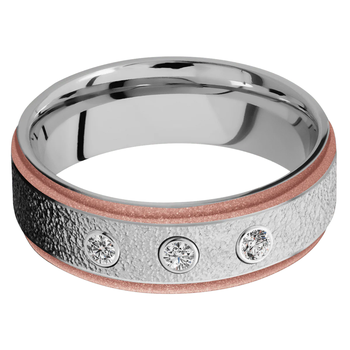Palladium Silver + Stipple , Satin Finish - Image 3