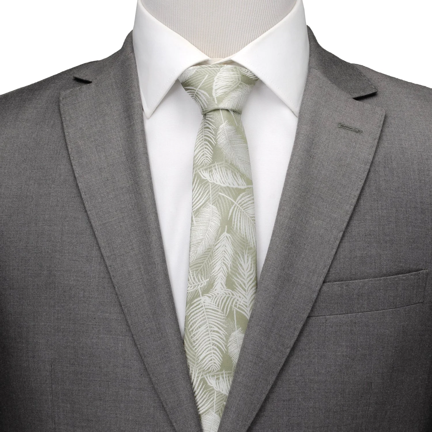 Palm Leaf Light Sage Tie - Image 2
