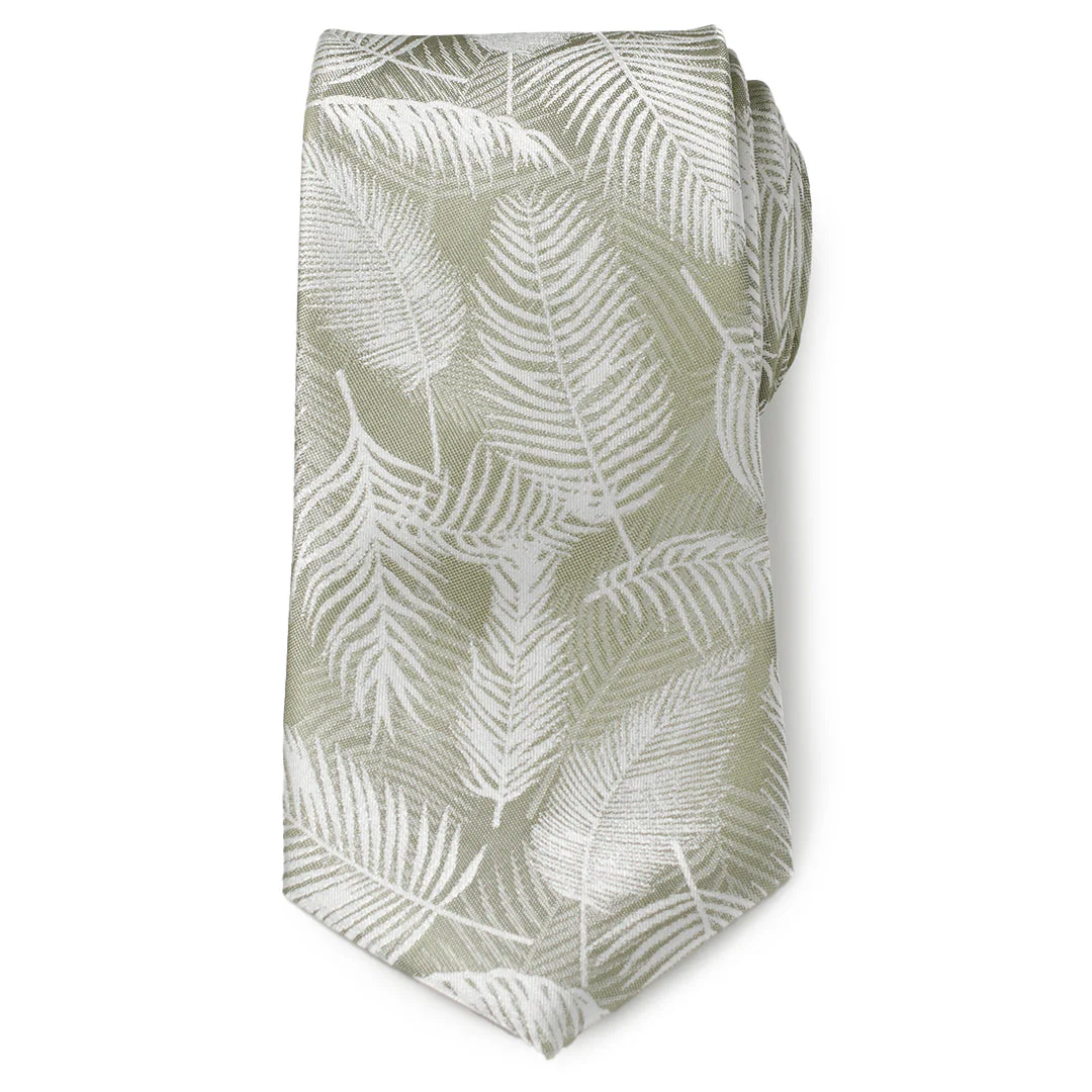 Palm Leaf Light Sage Tie - Image 3