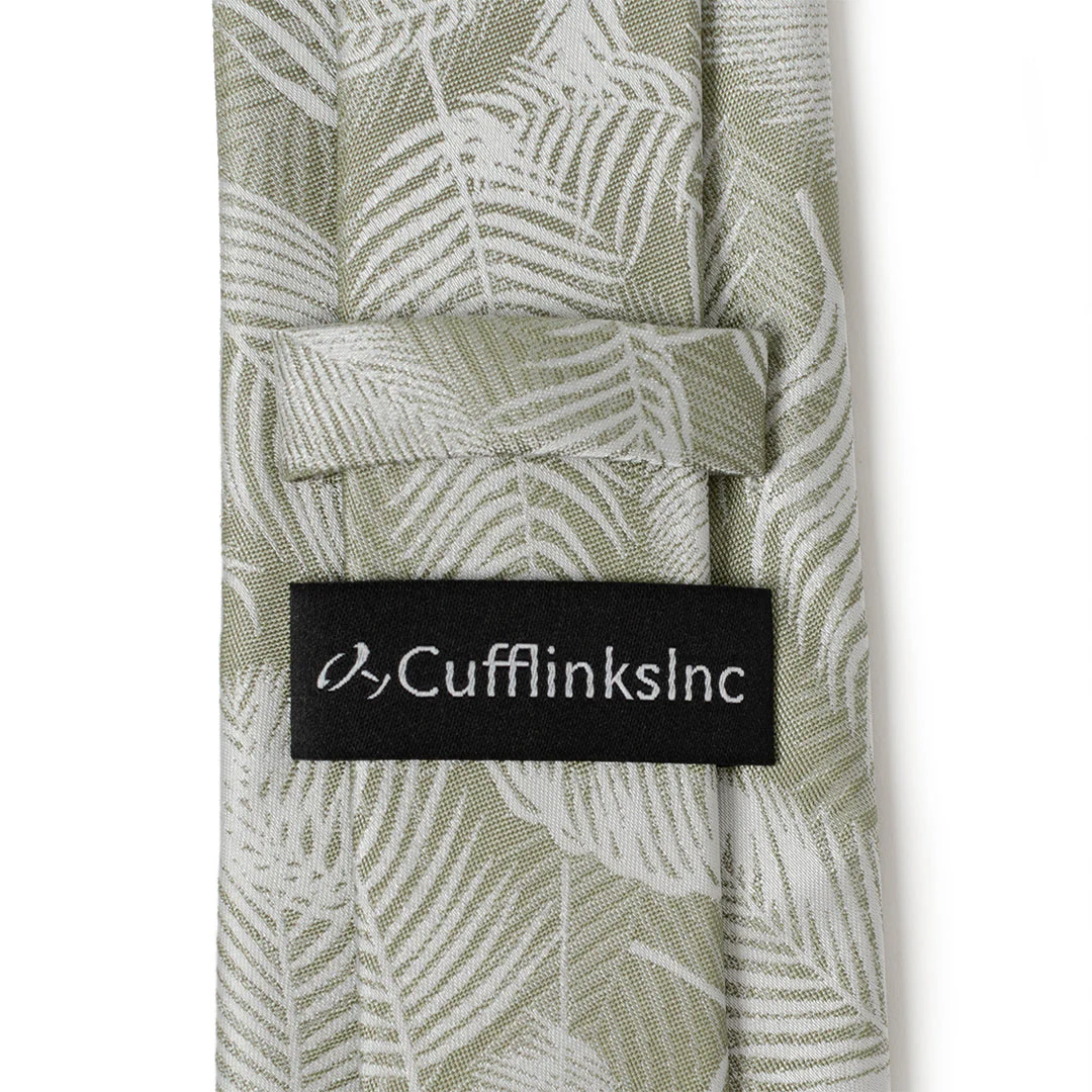 Palm Leaf Light Sage Tie - Image 5