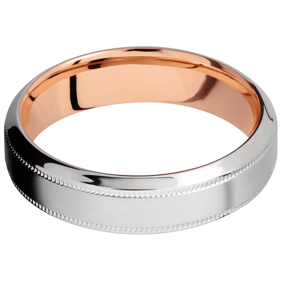 Platinum + Anglesatin , Polish Finish + 14K Rose Gold - Image 3