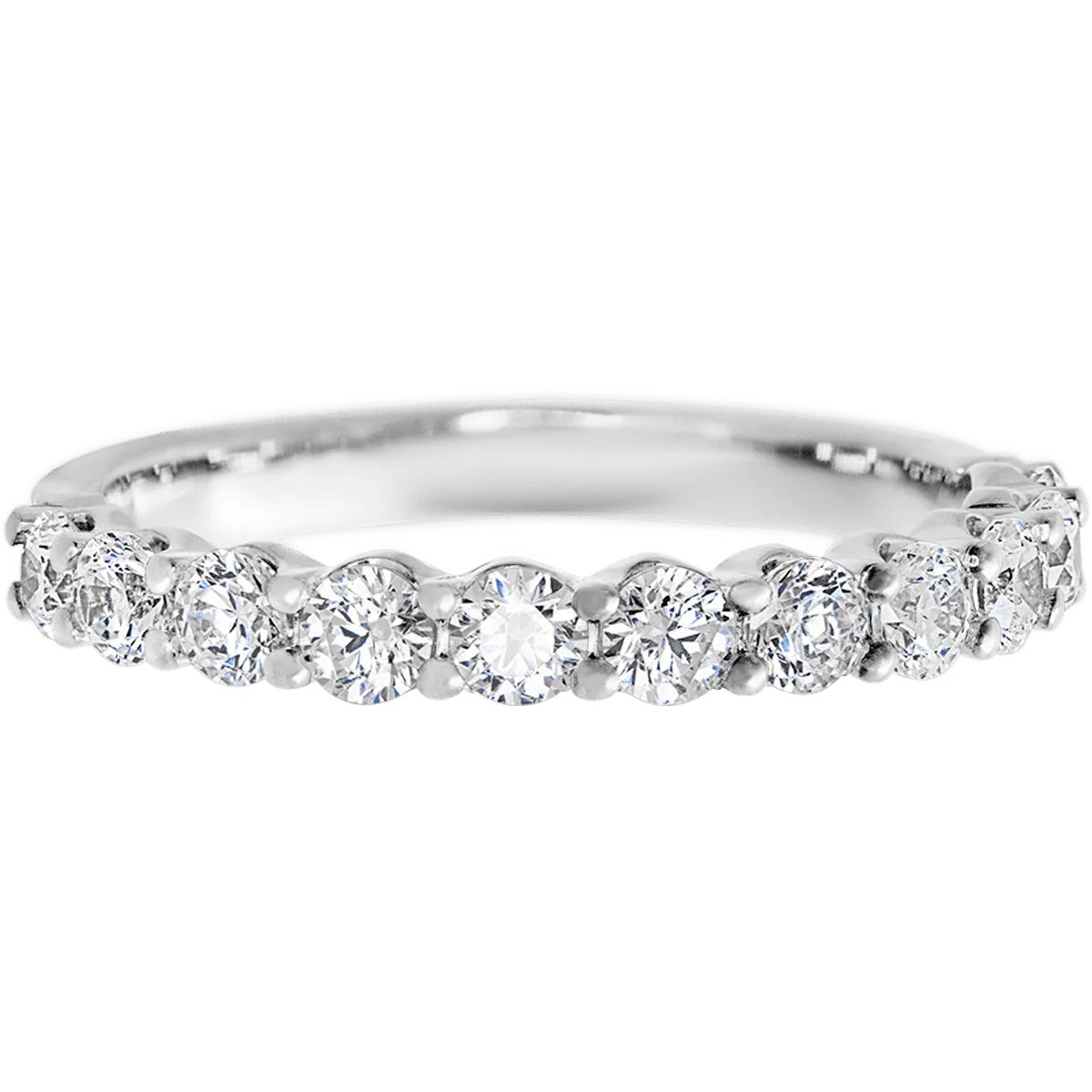 Platinum band with 11 Round Diamond having TCW-.77 - Image 2