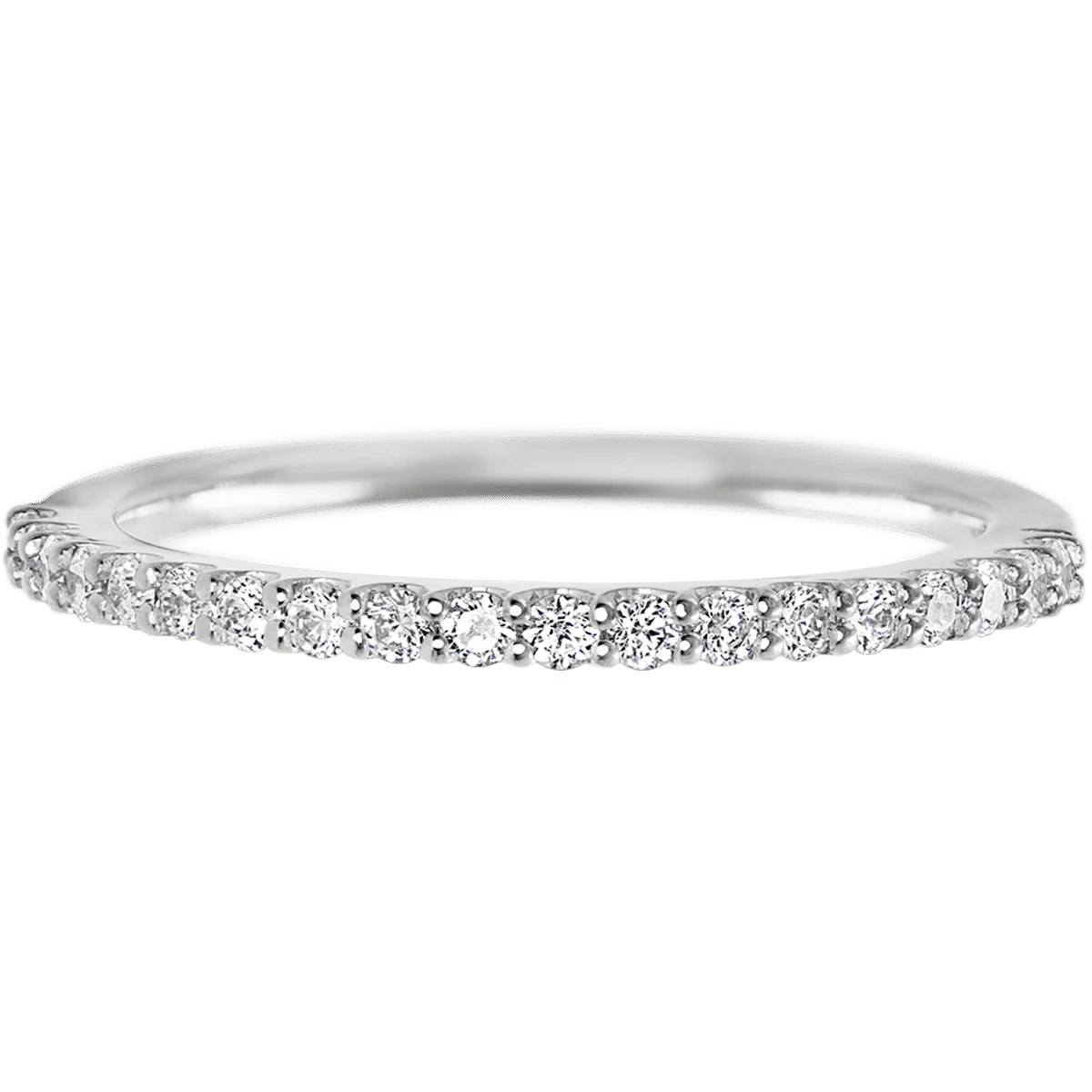 Platinum band with 21 Round Lab Grown Diamond having TCW-.32 - Image 2