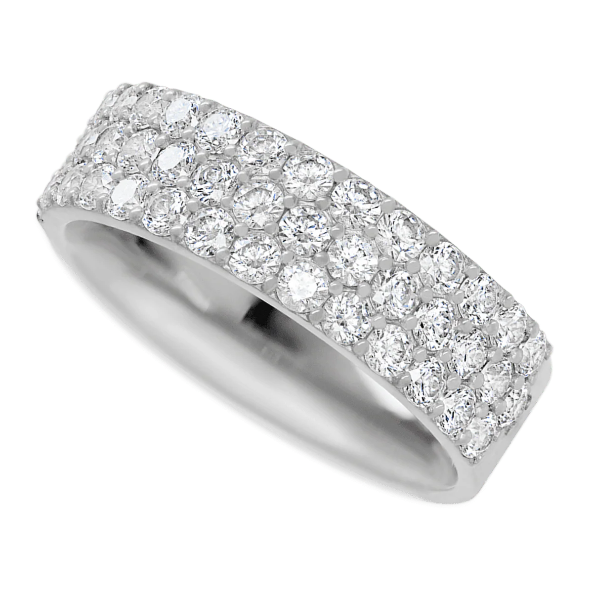 Platinum band with 43 Round Lab Grown Diamond having TCW-1.29 - Image 3