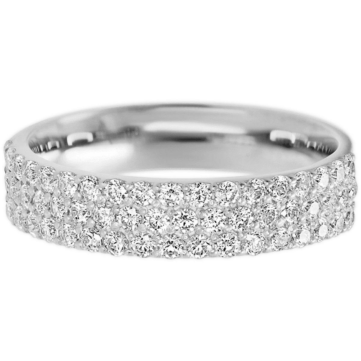 Platinum band with 55 Round Lab Grown Diamond having TCW-.82 - Image 2