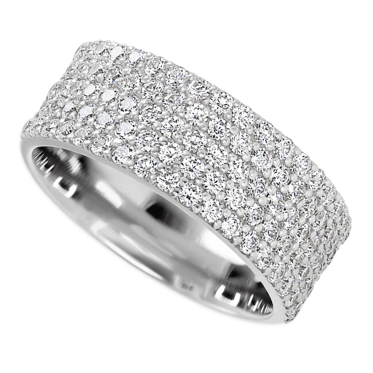 Platinum band with 93 Round Lab Grown Diamond having TCW-1.4 - Image 3