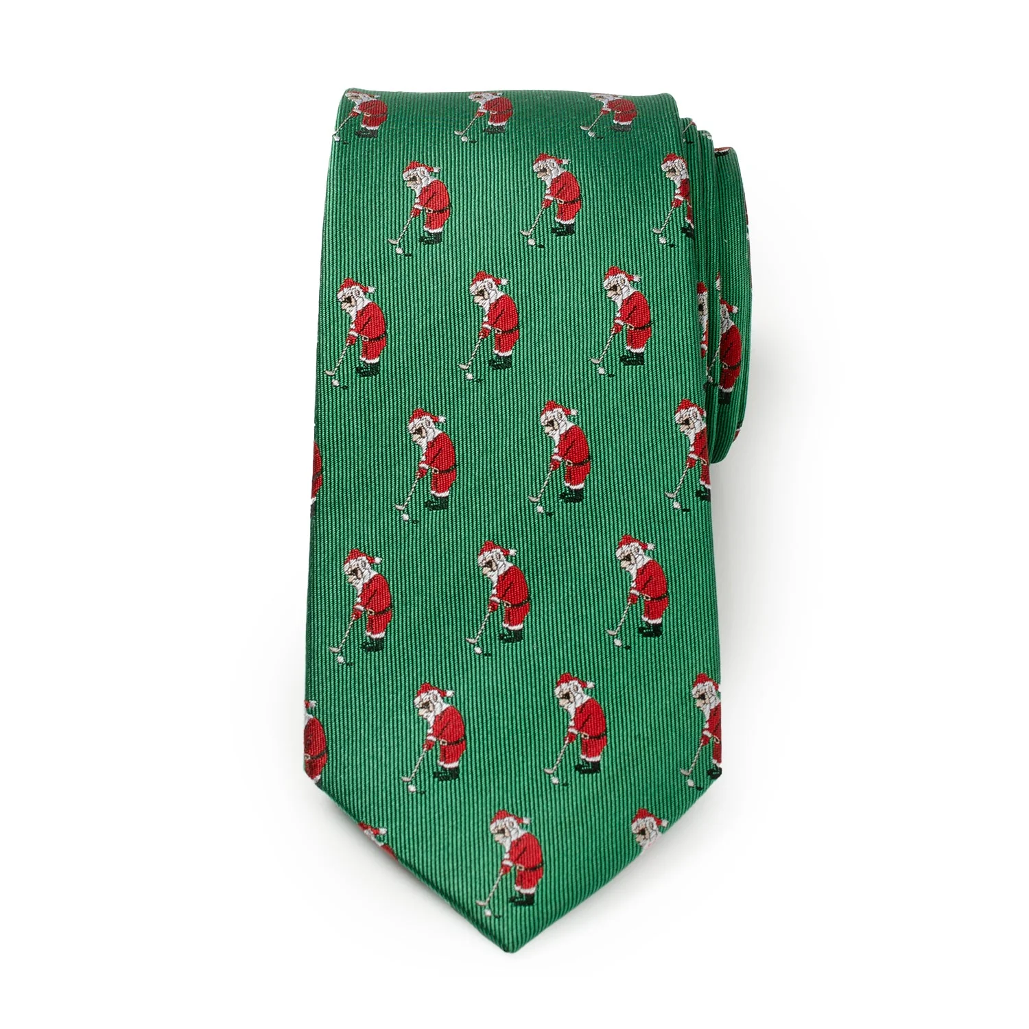 Santa Golf Par-Tee Men's Green Tie - Image 3