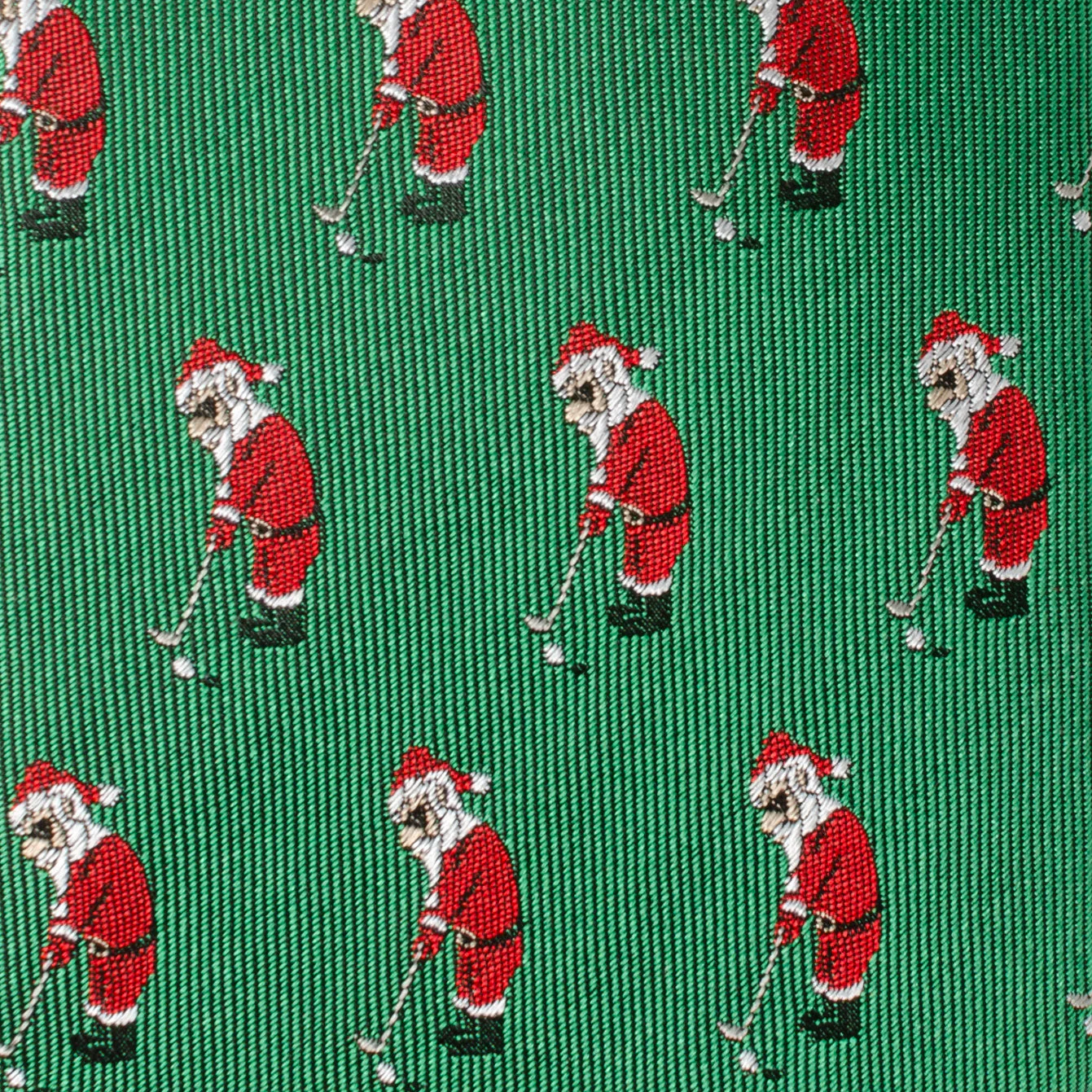 Santa Golf Par-Tee Men's Green Tie - Image 4