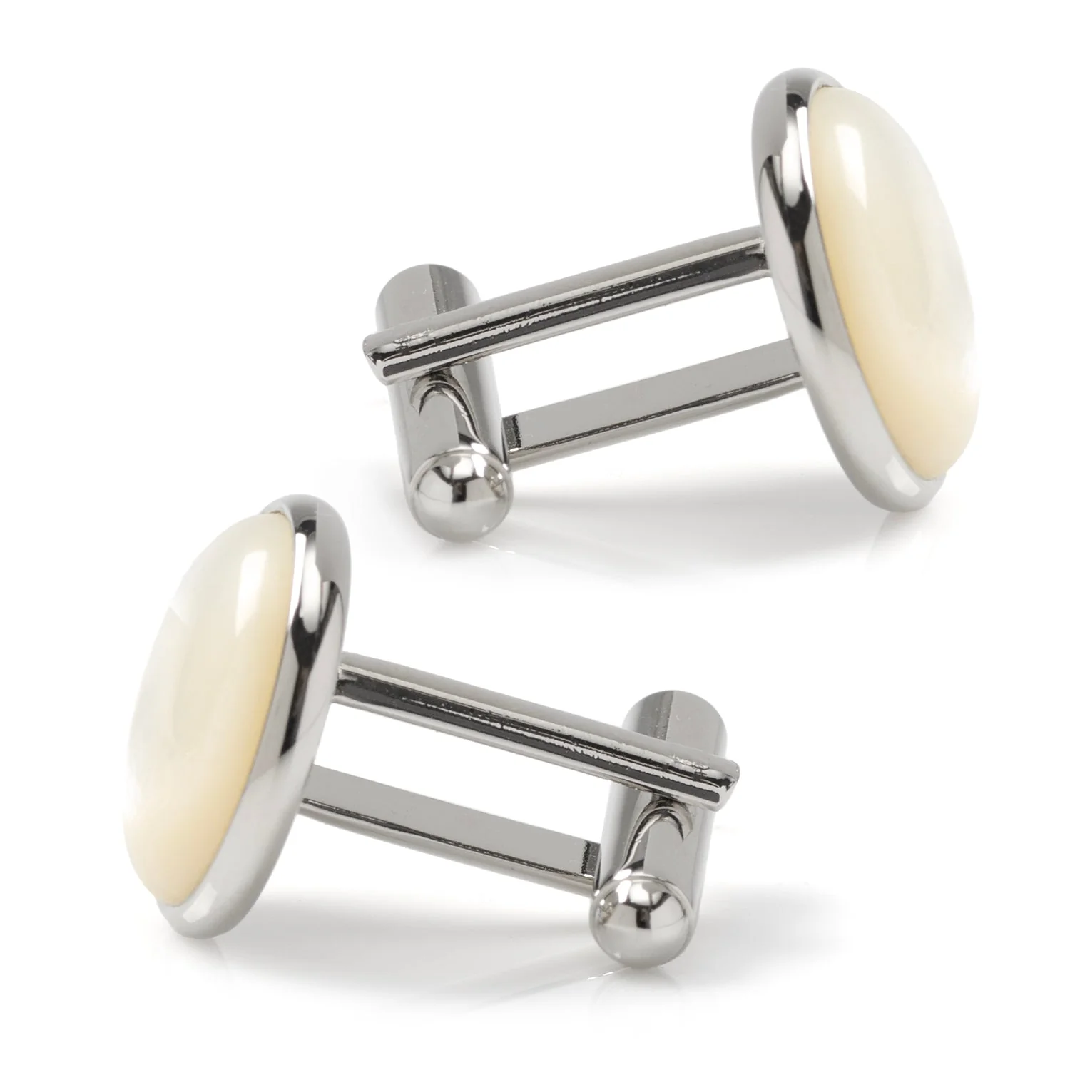 Silver and Mother of Pearl Cufflinks - Image 4