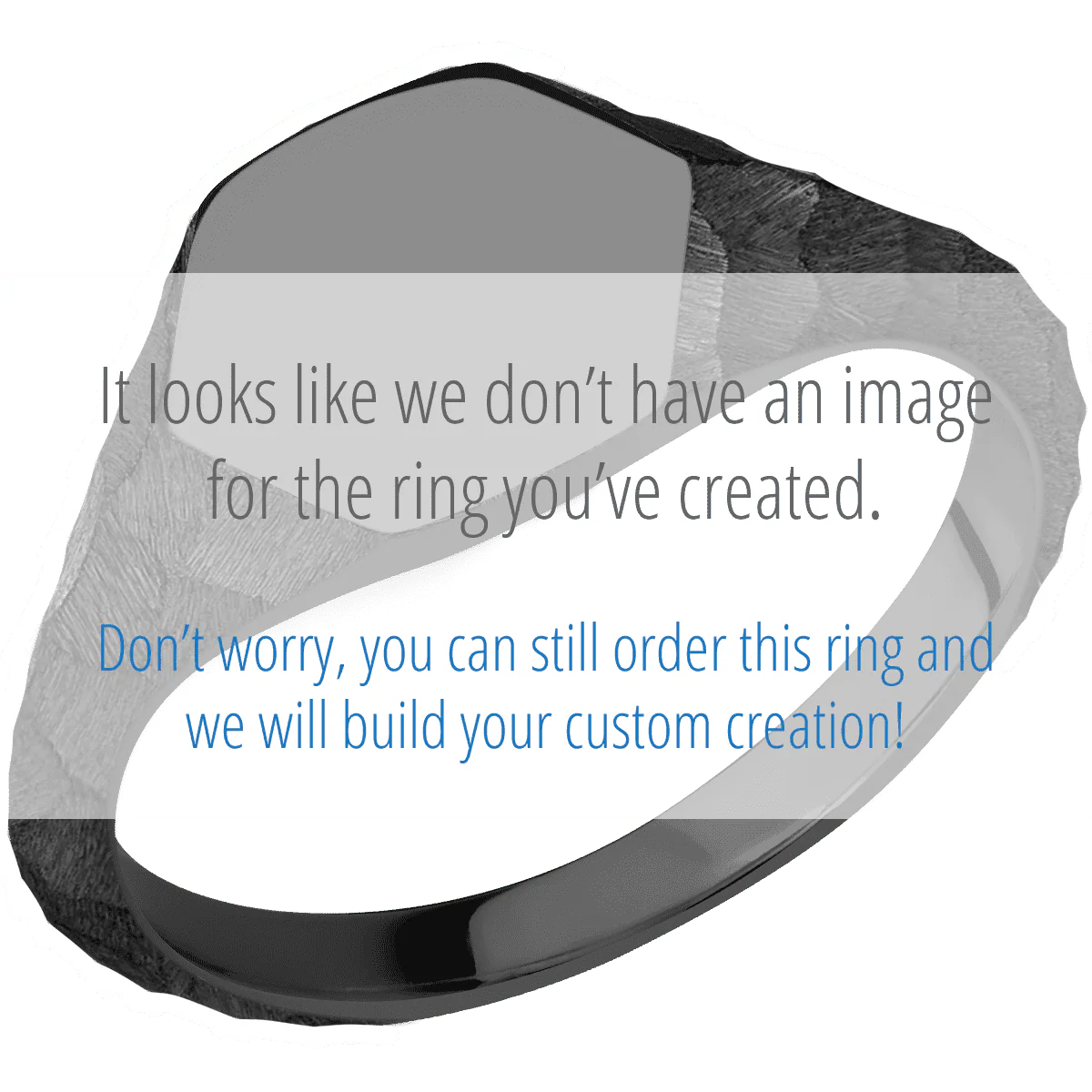 Small Hexagon signet ring (11.5x10) in Zirconium, with a Thin style band, a Washington Blue Jade inlay. - Image 2