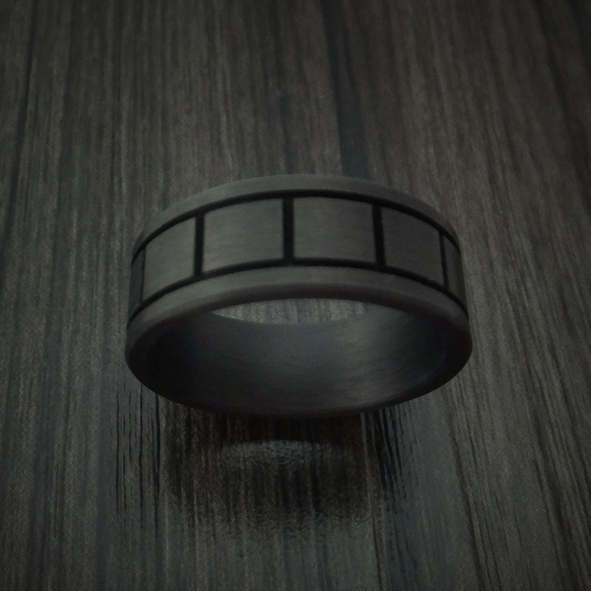Solid Carbon Fiber Men's Ring Custom Made Pattern Band - Image 2
