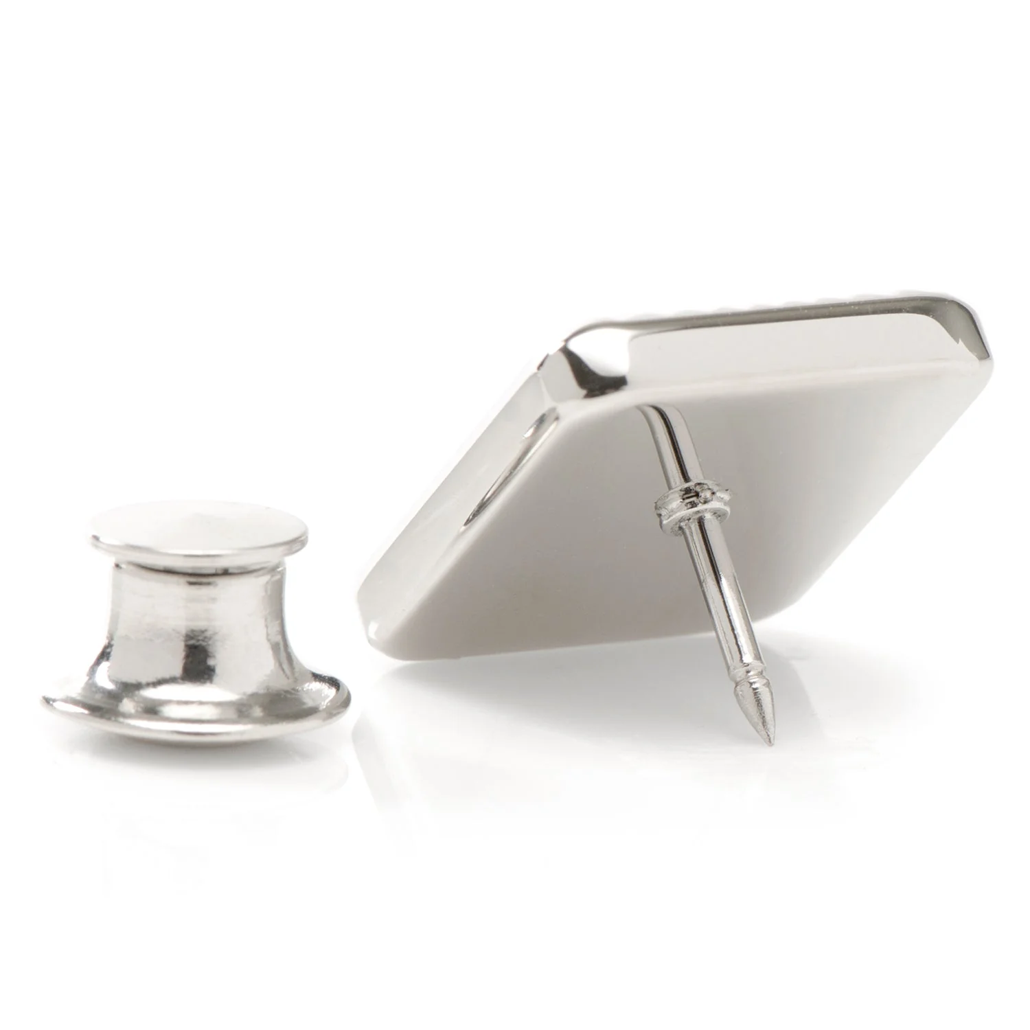 Stainless Steel Radiant Cross Lapel Pin - Image 3