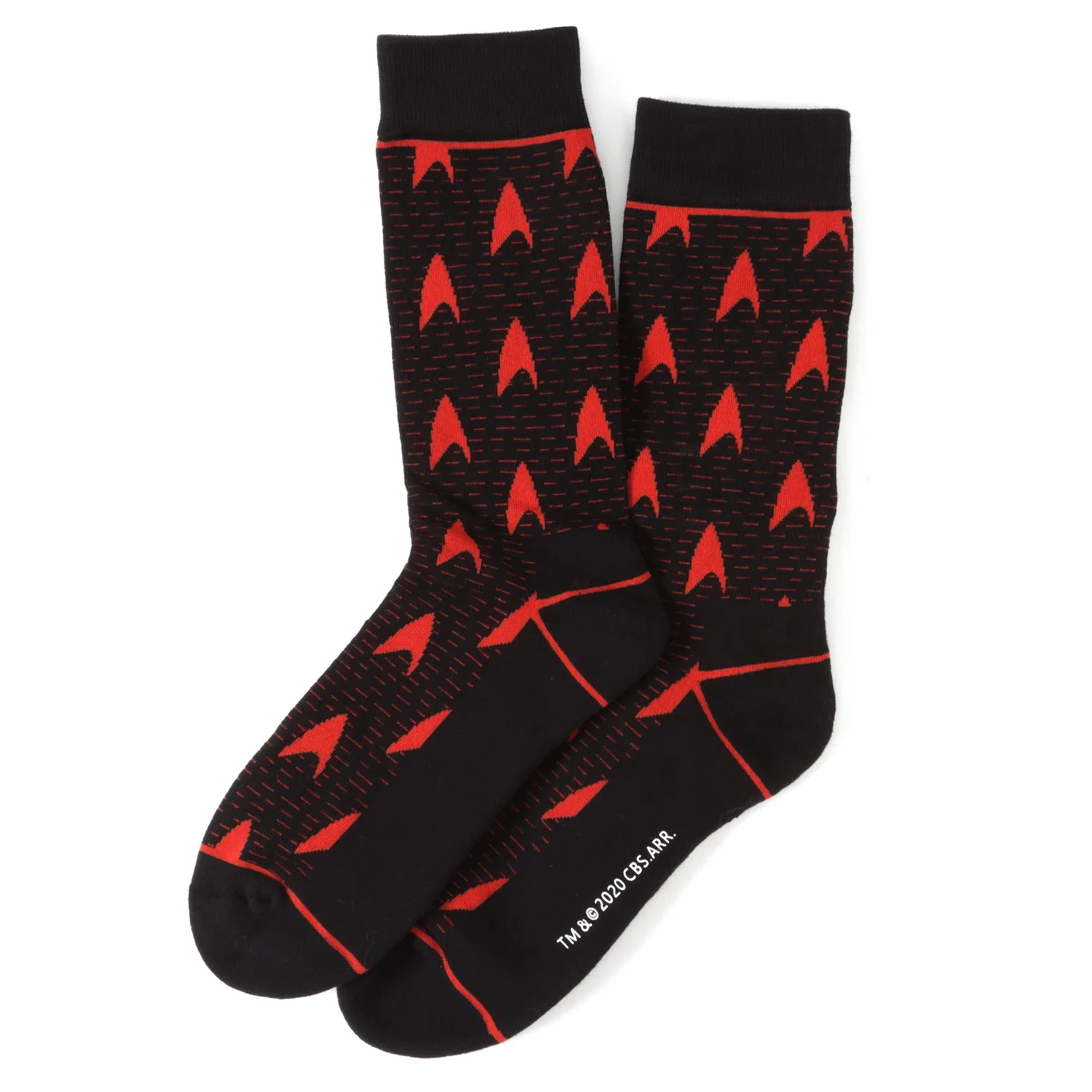 Star Trek Red Delta Shield Black Men's Socks - Image 2