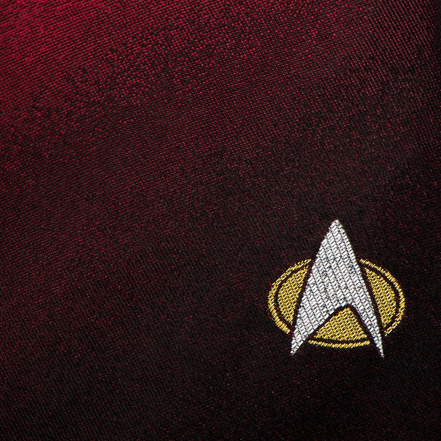Star Trek TNG Shield Red Ombre Men's Tie - Image 4