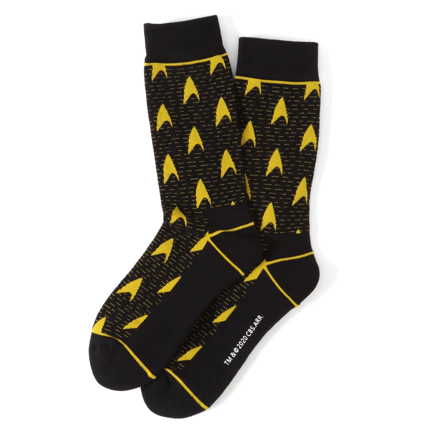 Star Trek Yellow Delta Shield Black Men's Socks - Image 2