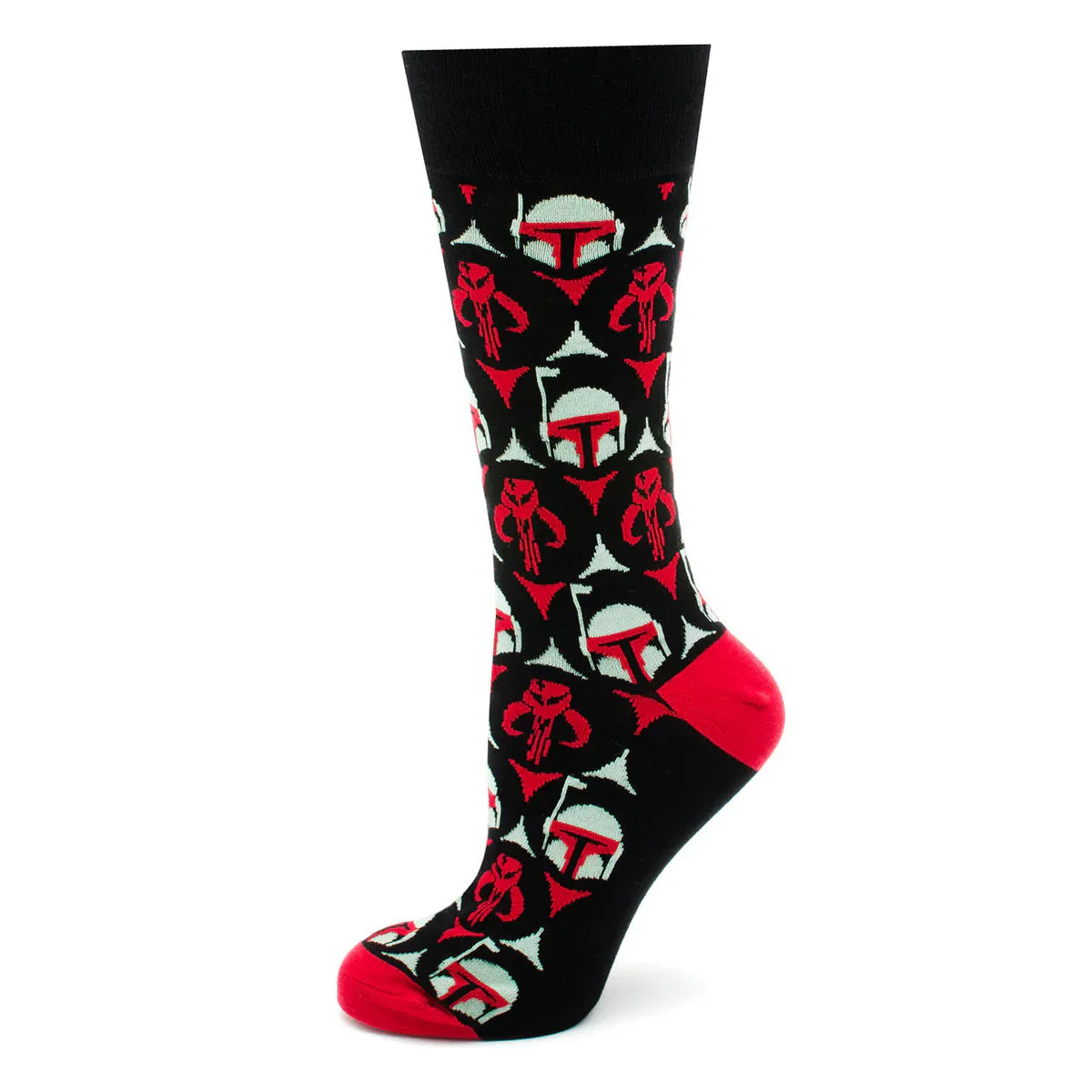 Star Wars Boba Fett and Mythosaur Black and Red Dress Socks and Crest Lapel Pin Gift Set - Image 2
