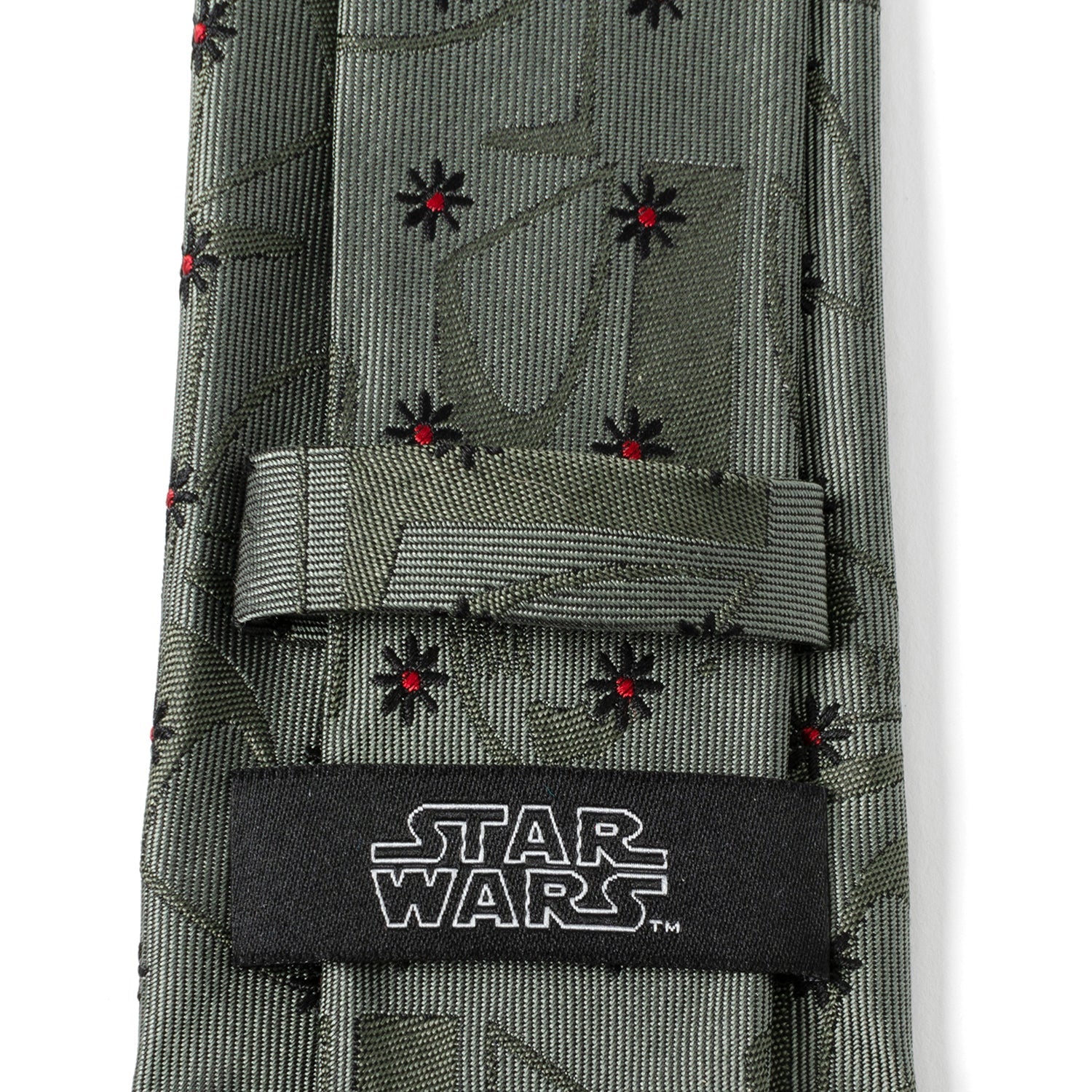 Star Wars Boba Fett Green Floral Motif Tie - Image 5