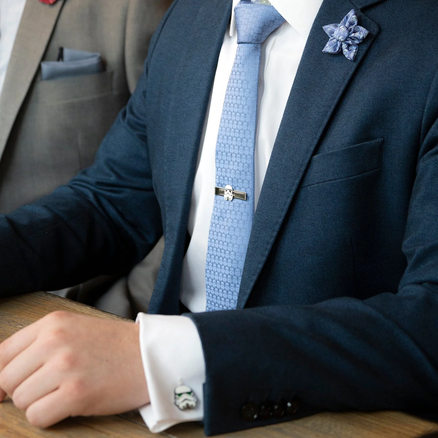 Star Wars Darth Vader and Stormtroopers Imperial Force Blue Tie - Image 6