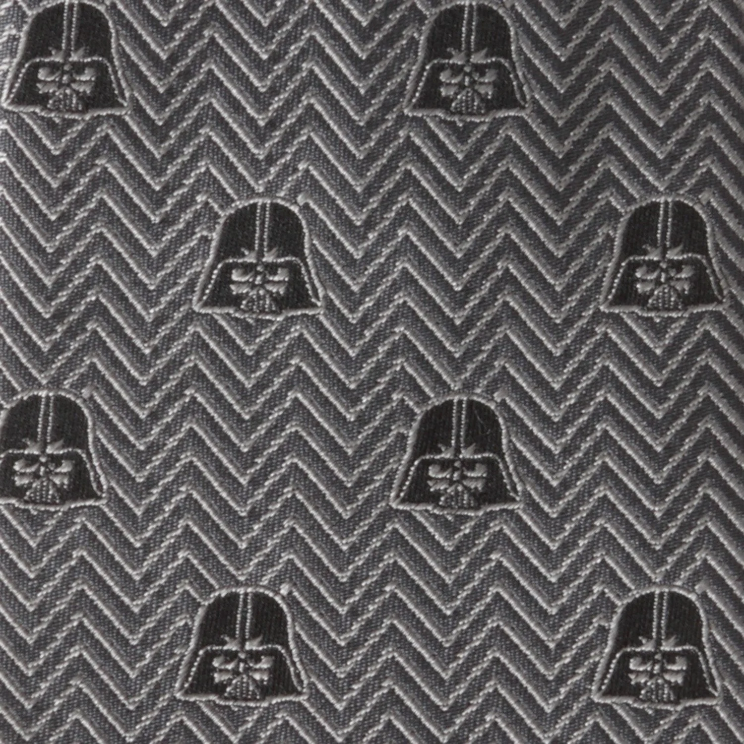 Star Wars Darth Vader Black and Gray Herringbone Tie - Image 5
