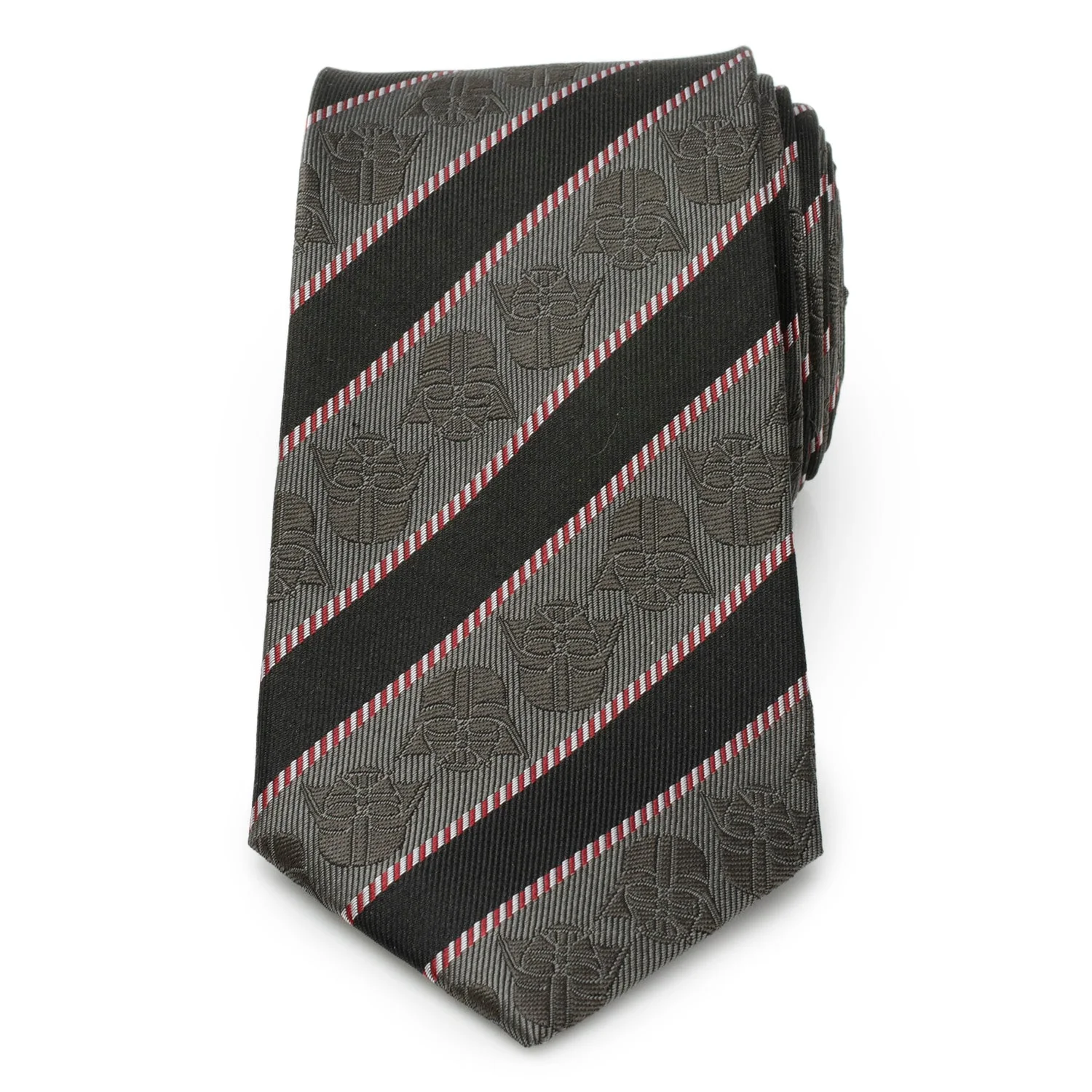 Star Wars Darth Vader Black and Gray Striped Tie - Image 3