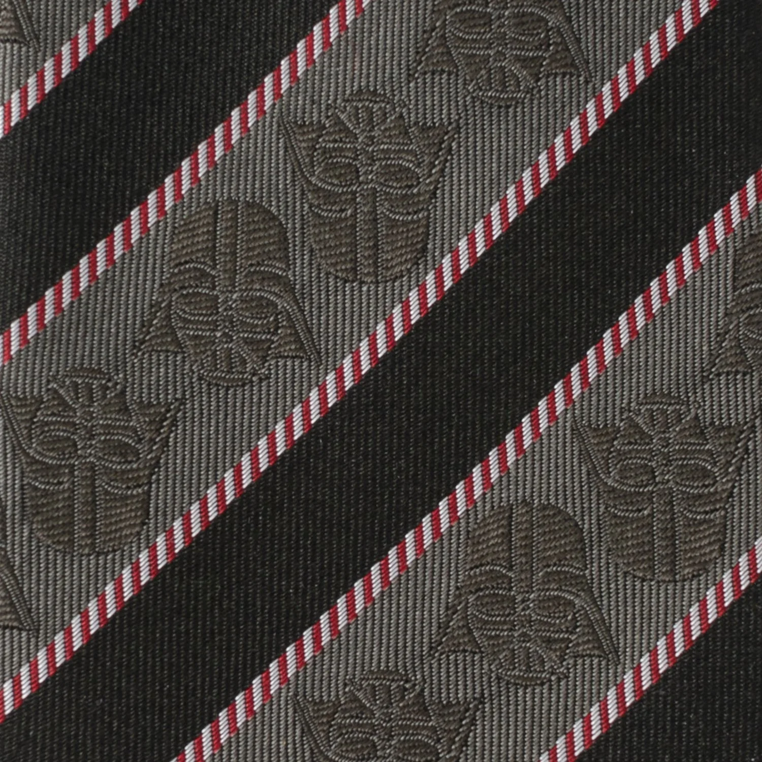 Star Wars Darth Vader Black and Gray Striped Tie - Image 4