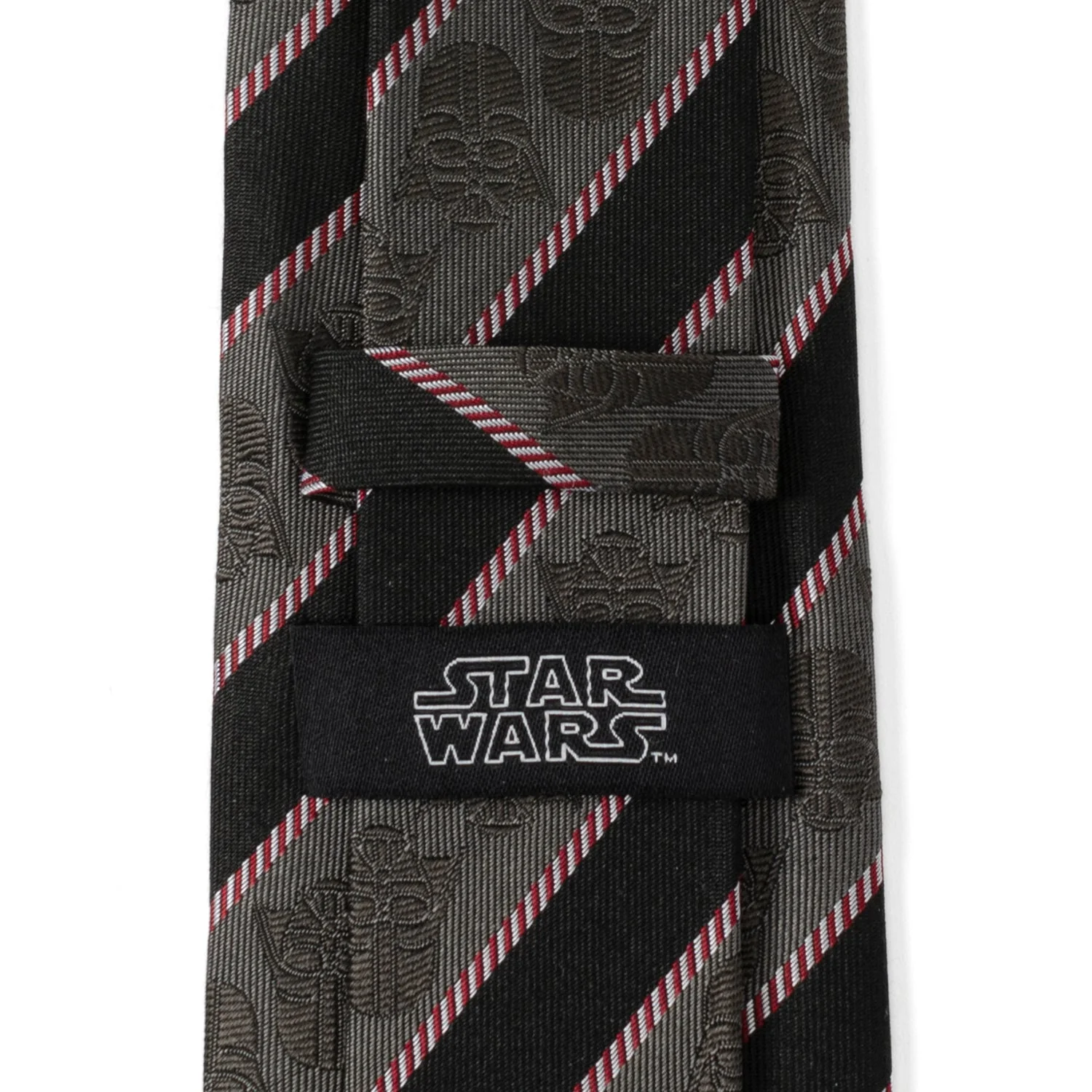 Star Wars Darth Vader Black and Gray Striped Tie - Image 5