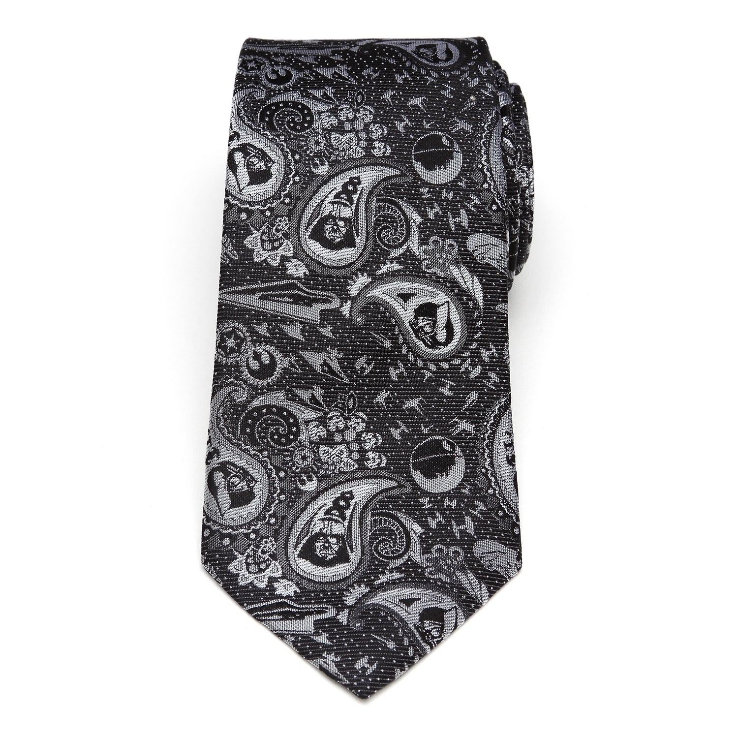 Star Wars Darth Vader Black and White Paisley Tie - Image 3